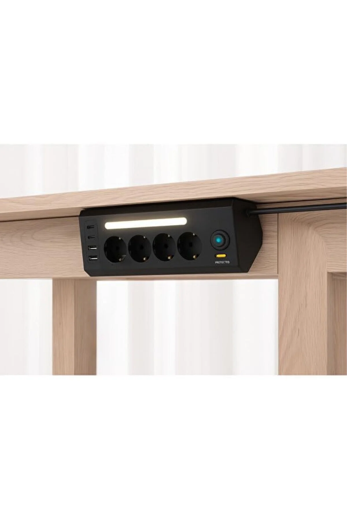 Akım Korumalı Çoklu Priz | 4 Priz Girişi + 2 USB-C + 2 USB-A Çıkı Akım Korumalı Çoklu Priz | 4 Priz Girişi + 2 USB-C + 2 USB-A Çıkı
