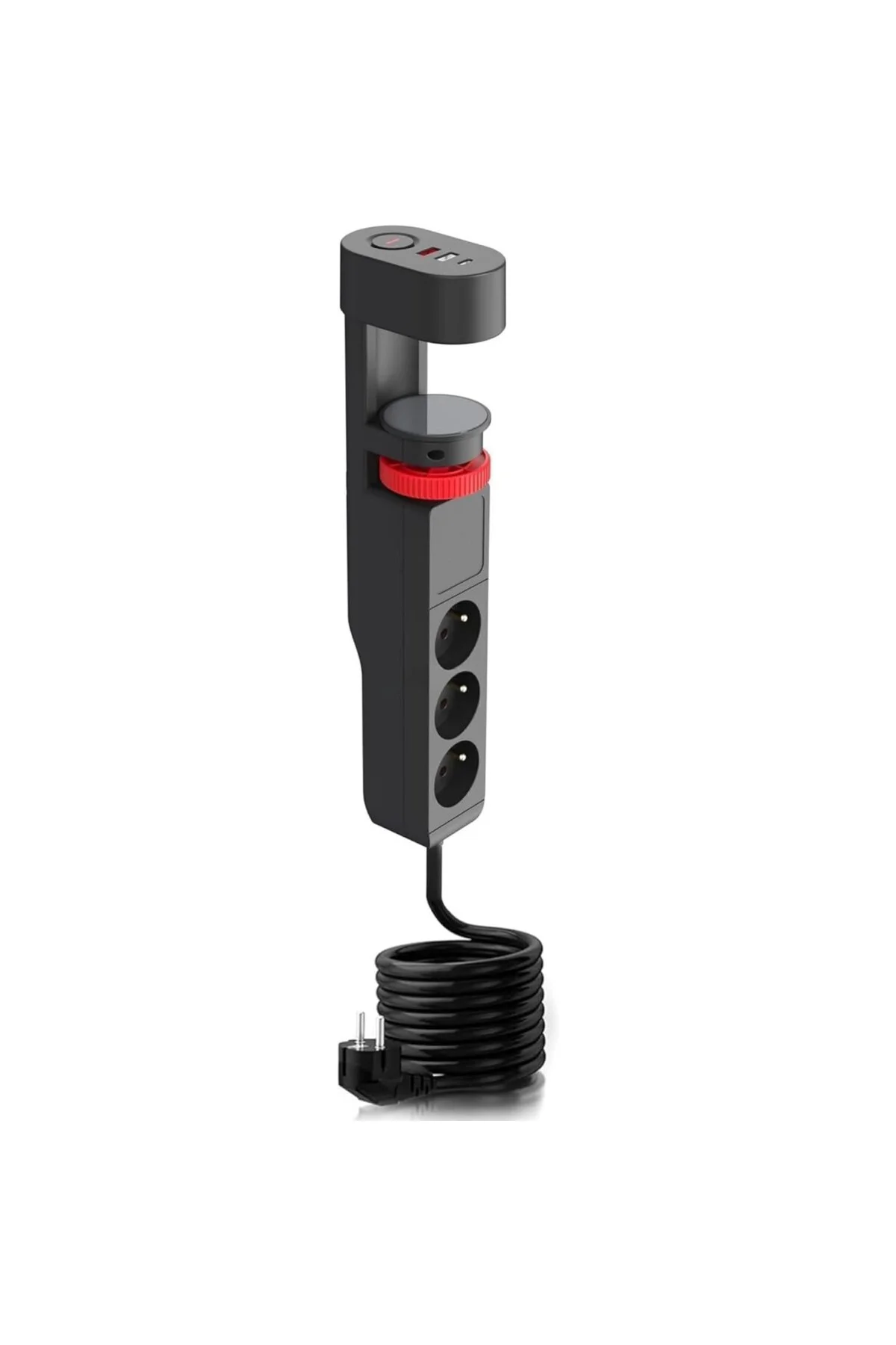 Akım Korumalı Çoklu Priz, 2 Adet USB, 1 Adet Type-C Girişi, Hızlı