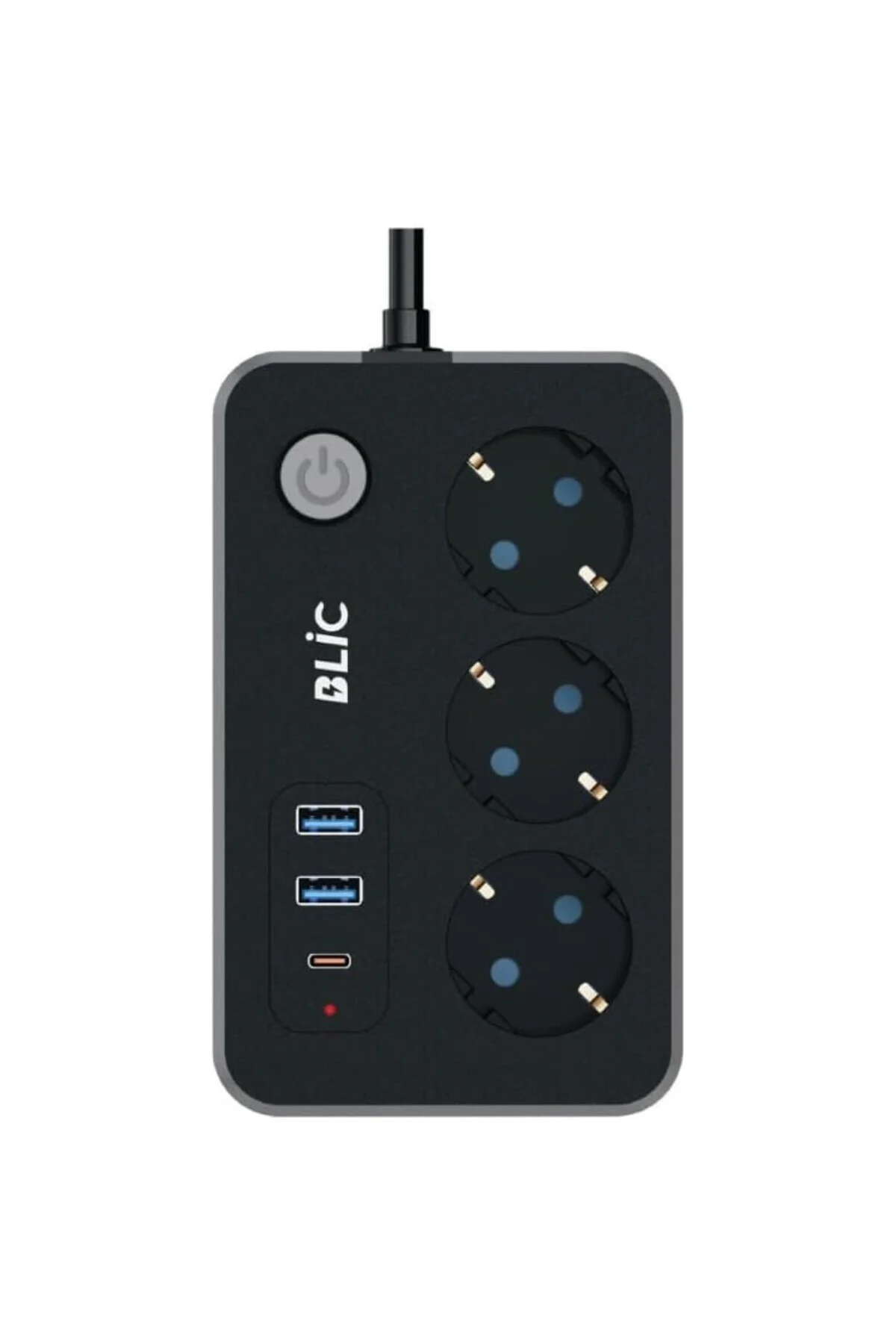 Akım Korumalı Priz, 3x Priz Soketi, 2x Usb Girişi, 1x Type-C Giri
