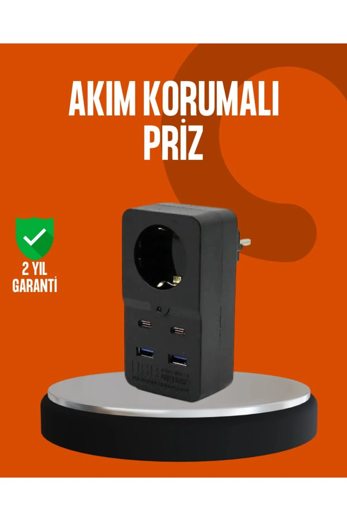 Akım Korumalı Priz 4 Usb Type C Destekli Yüksek Isı Dayanımlı
