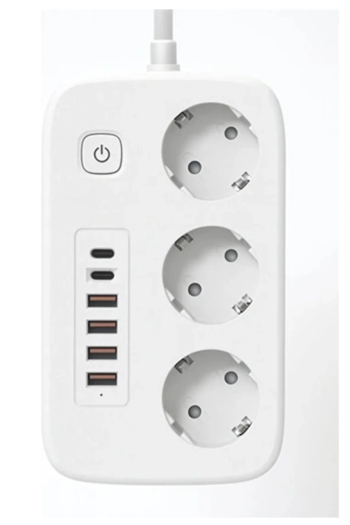 akım Korumalı Priz Ve Masaüstü Şarj İstasyonu Kablosuz 3 Priz ,4 Usb, 2 Type-c Girişli 2 Metre