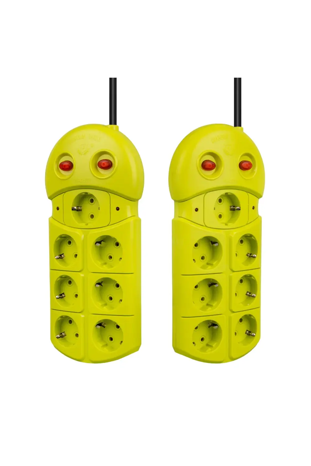 Akım Korumalı Sarı Renkli 7 Prizli Kablolu Çoklu Priz AXE68-3SA5