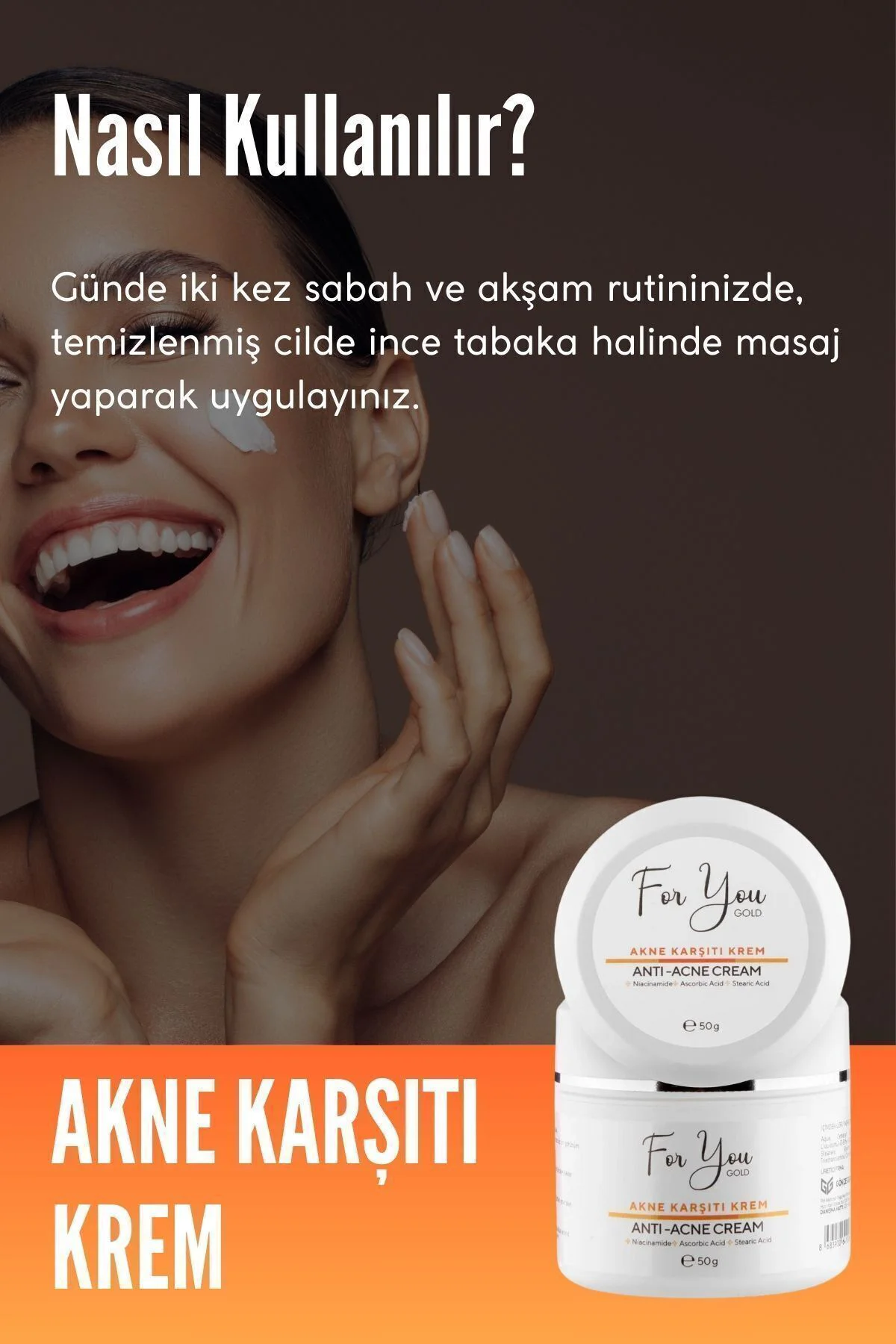 Akne Karşıtı Krem, Akneye Yönelik Ciltler Için Ve Su Bazlı Sebum 