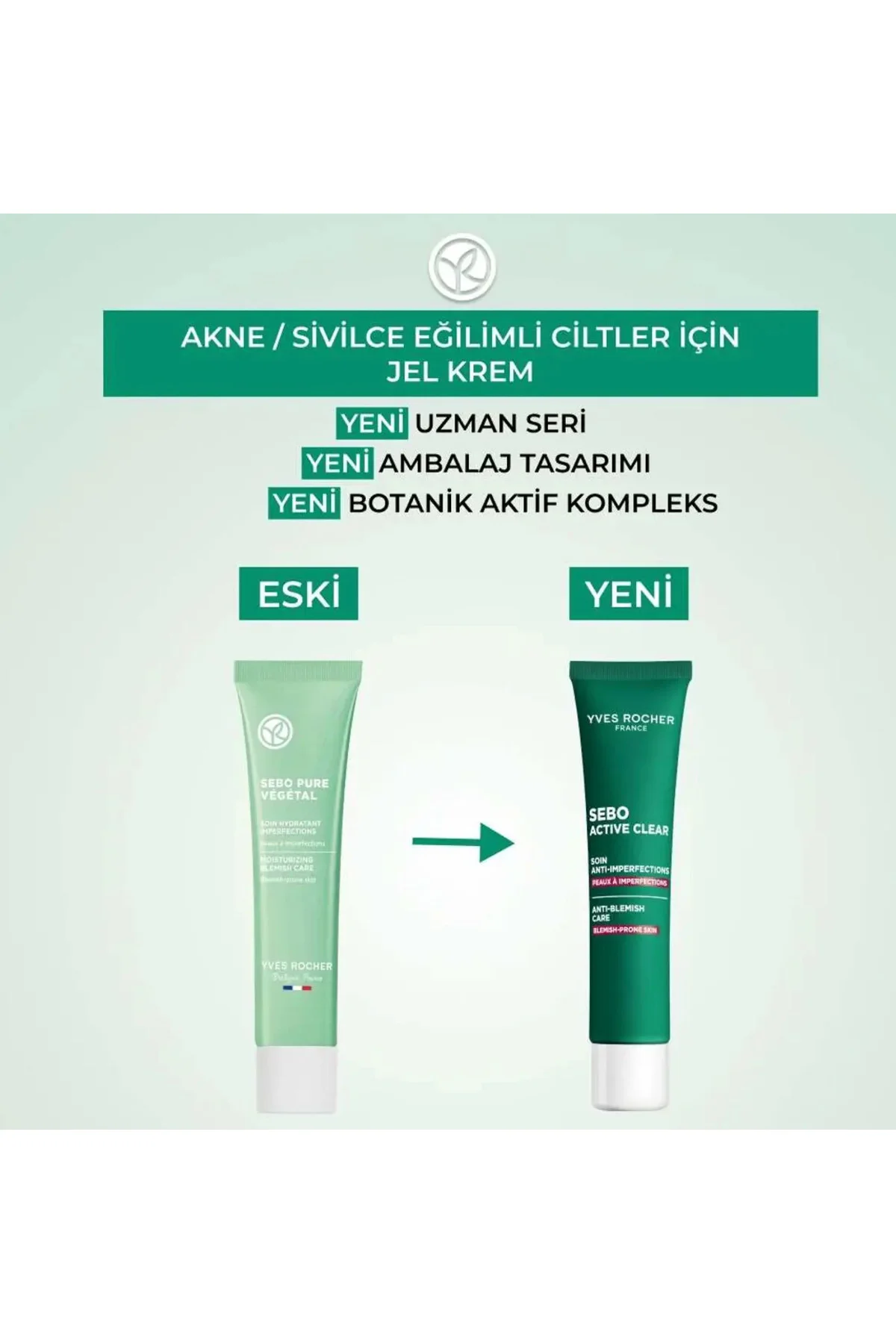 Akne/ Karşıtı Krem-Süksinik Asit&Allantoin&Aloe Vera-Sebo Active 
