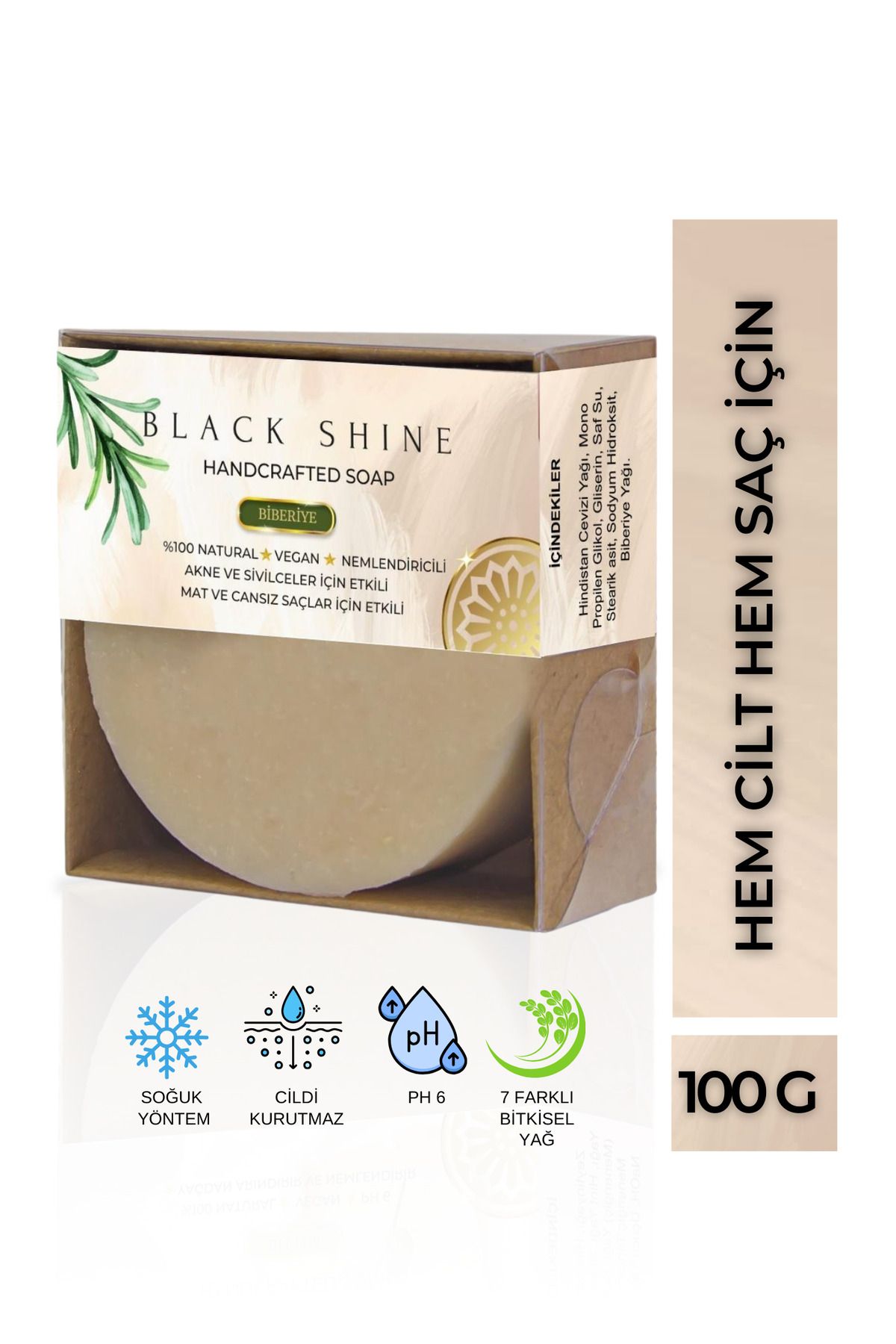 Black Shine Bs Akne Ve Aktif Sivilceli Ciltler - Mat Ve Cansız Saçlar İçin Canlandırıcı Etki