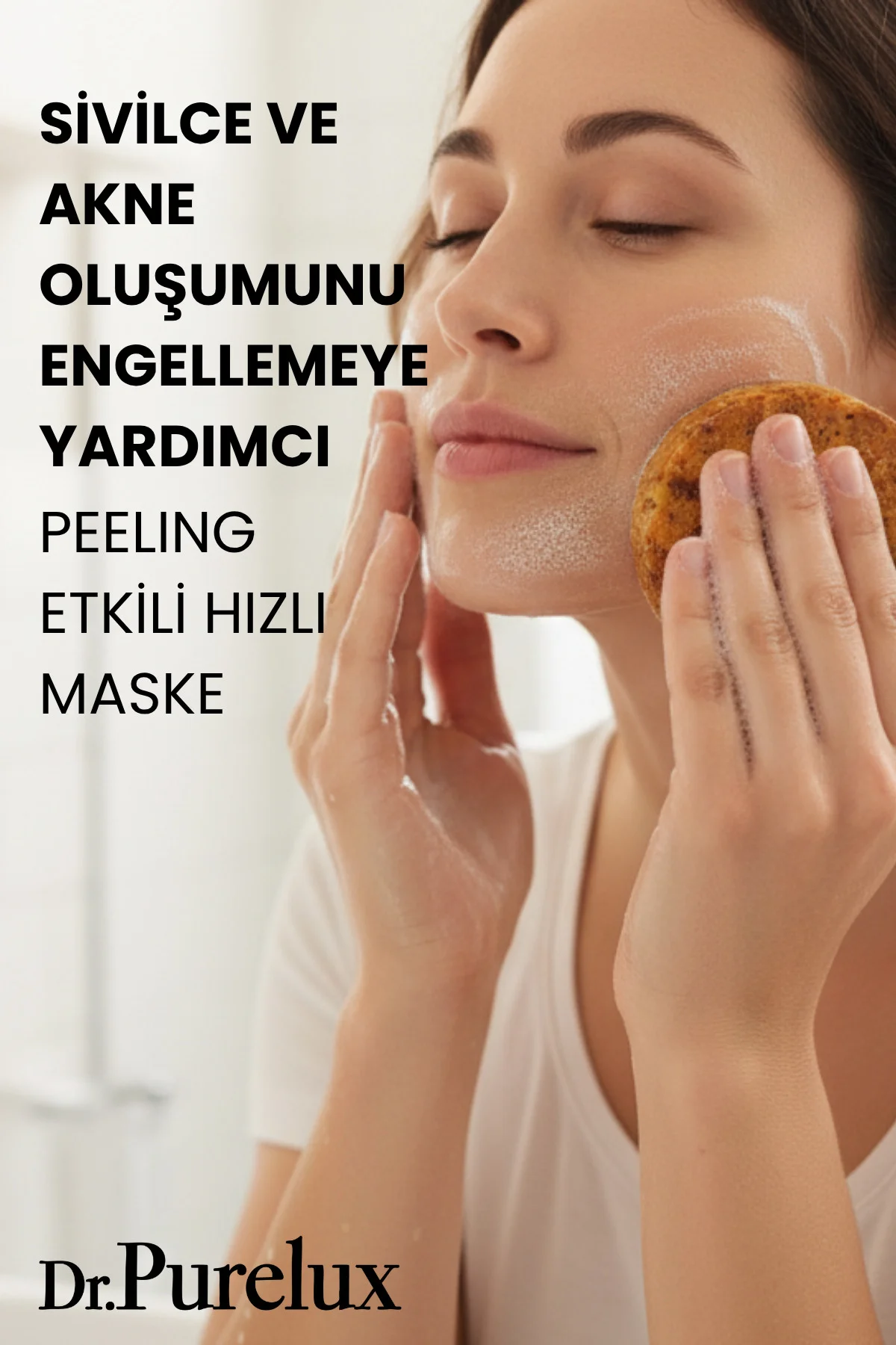 Akne ve Siyah Nokta Karşıtı Peeling Etkili Süngerli Sabun (Hızlı 
