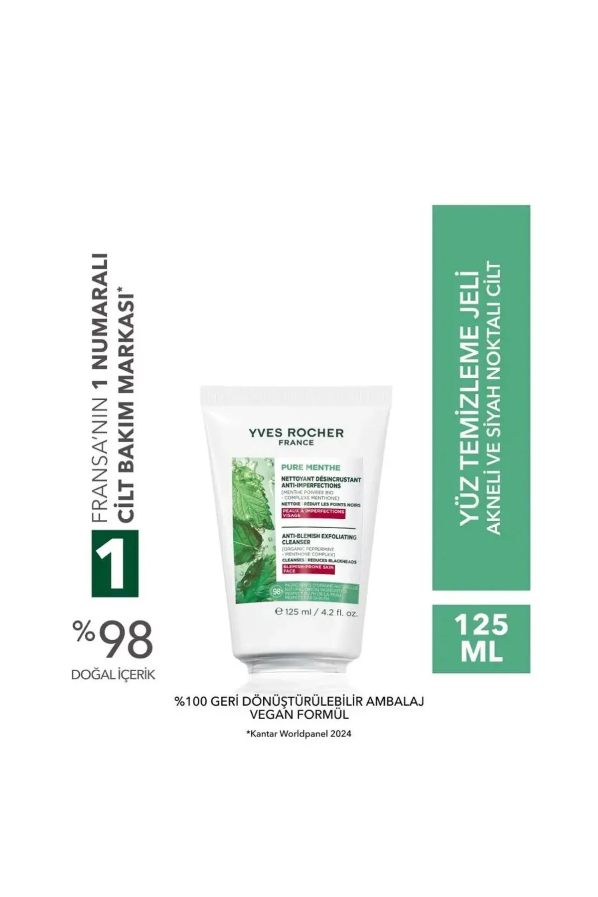 Akneye Eğilimli Ciltler Için Pure Menthe Peeling Etkili Prebiyoti
