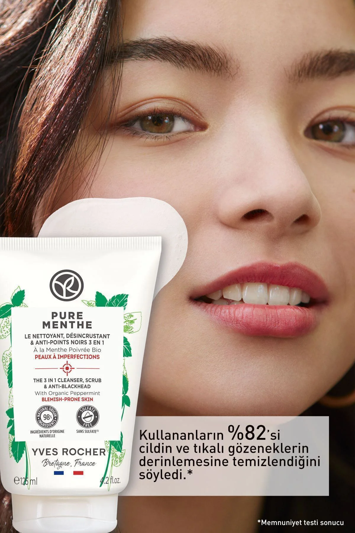 Akneye Eğilimli Ciltler Için Pure Menthe Peeling Etkili Prebiyoti