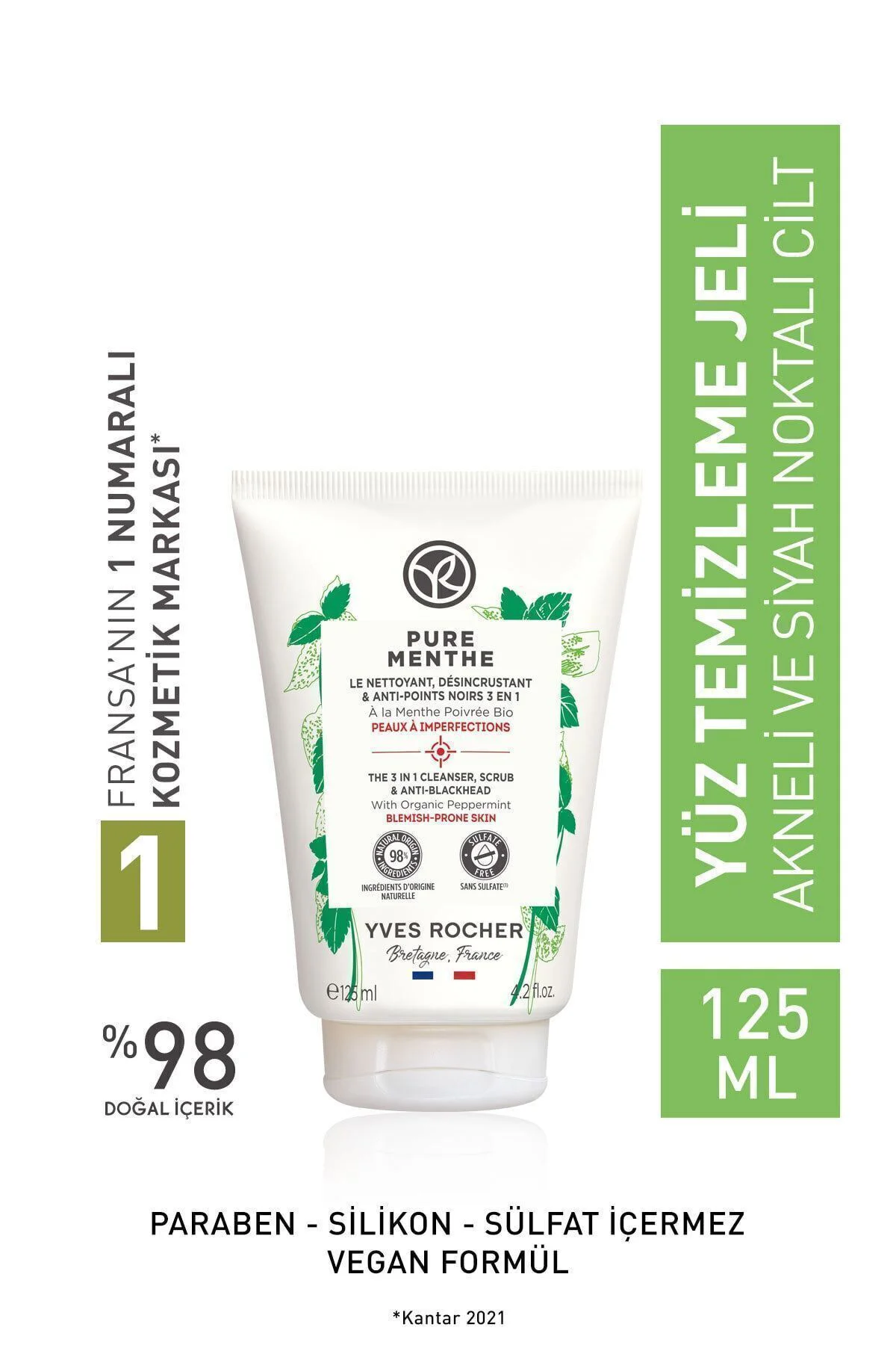 Akneye Eğilimli Ciltler Için Pure Menthe Peeling Etkili Prebiyoti