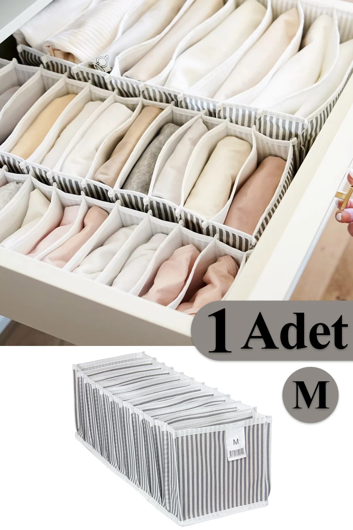 Akordiyon Organizer Çekmece Içi Düzenleyici M Boy