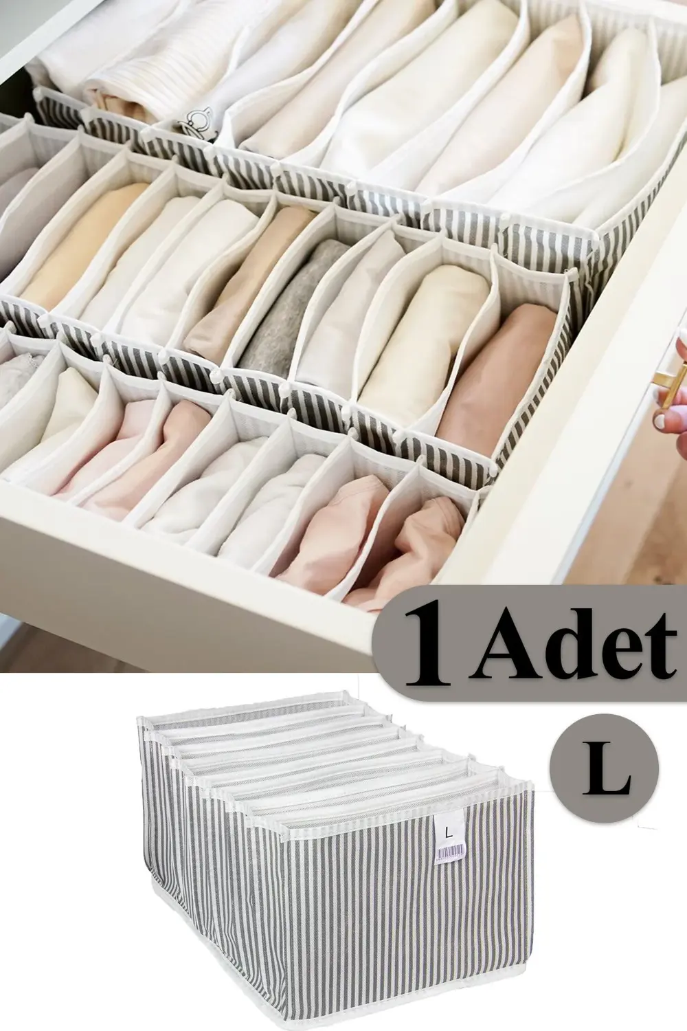 Pazar Kapısı Akordiyon Organizer Çekmece İçi Düzenleyici Large