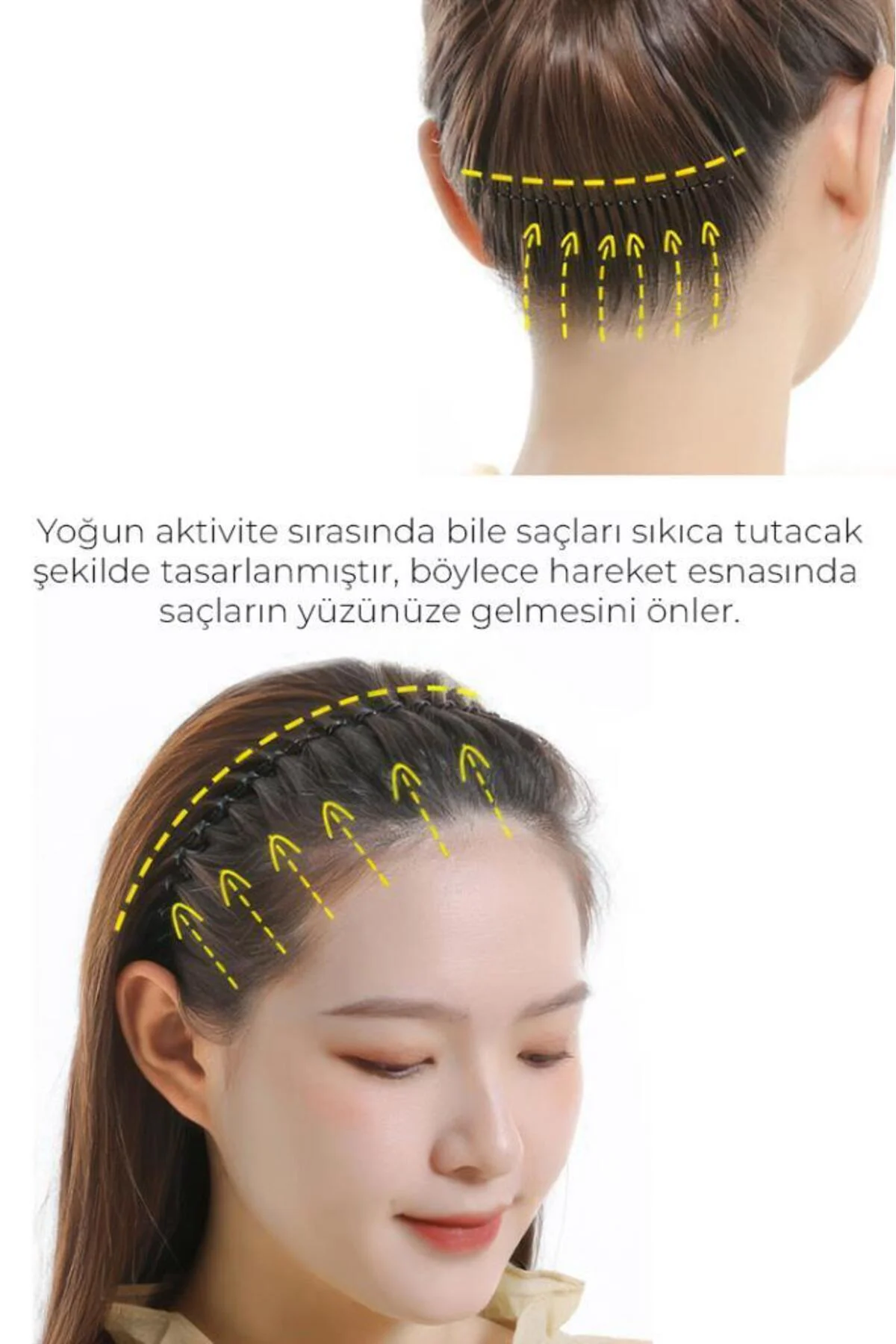 Akordiyon Sporcu Tokası Saç Bandı