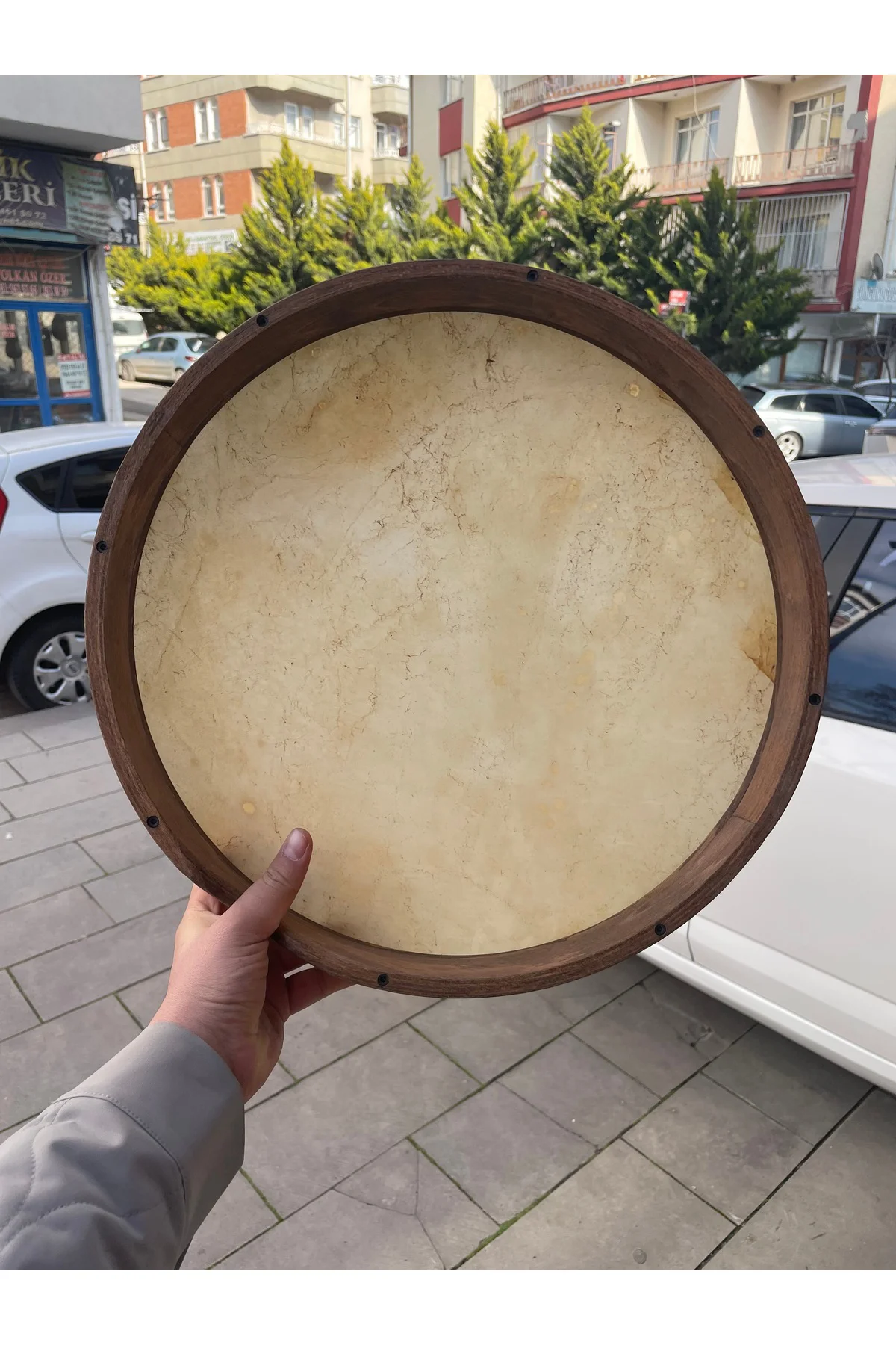 Akortlu Hayvan Derili Bendir 45 cm (Kılıf Hediyeli)