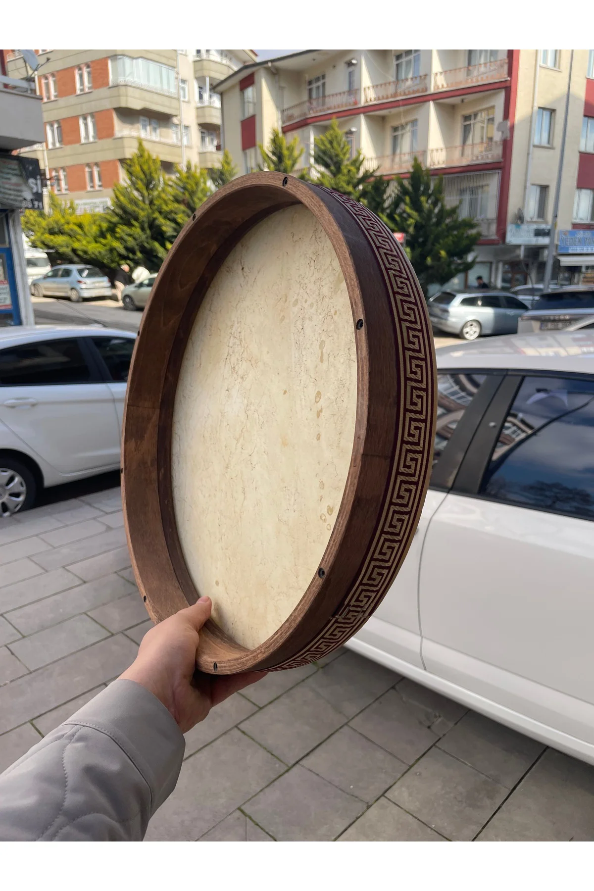 Akortlu Hayvan Derili Bendir 45 cm (Kılıf Hediyeli)