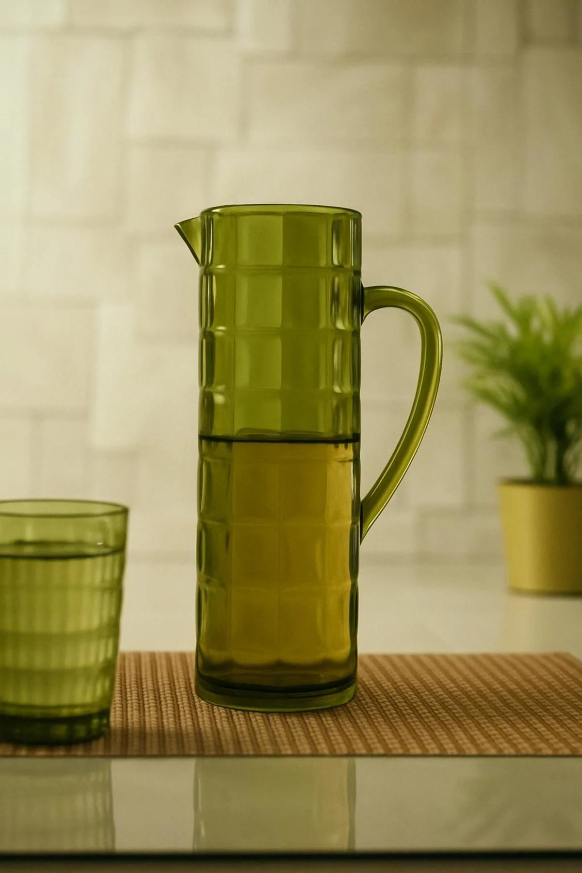 Akrilik Allegra 1,5 Lt Koyu Yeşil Sürahi (Buzdolabı Kapak Rafına Sığar) Akrilik Allegra 1,5 Lt Koyu Yeşil Sürahi (Buzdolabı Kapak Rafına Sığar)