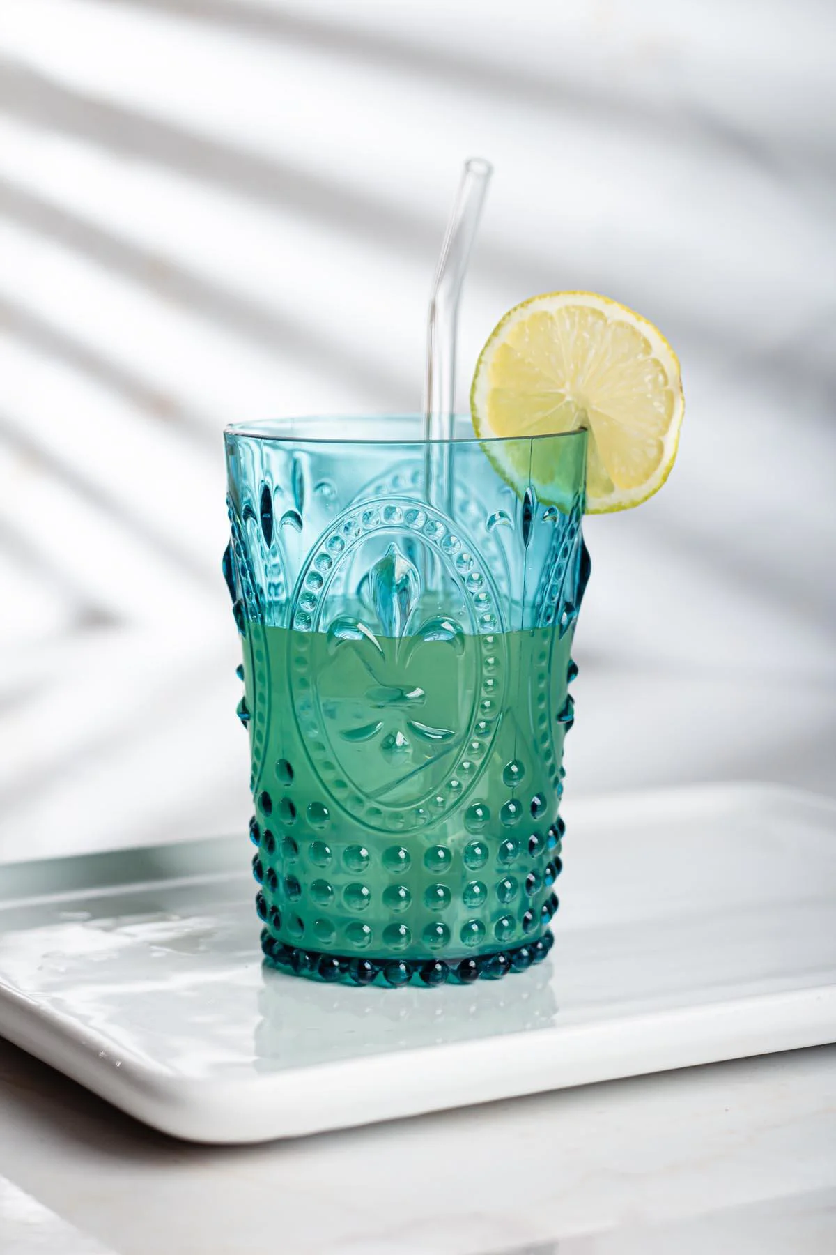 Akrilik Aquamarin 6'lı Kısa Bardak &amp; Su Meşrubat Kahve Yanı Bardağı 400 ml ( Cam Değildir )