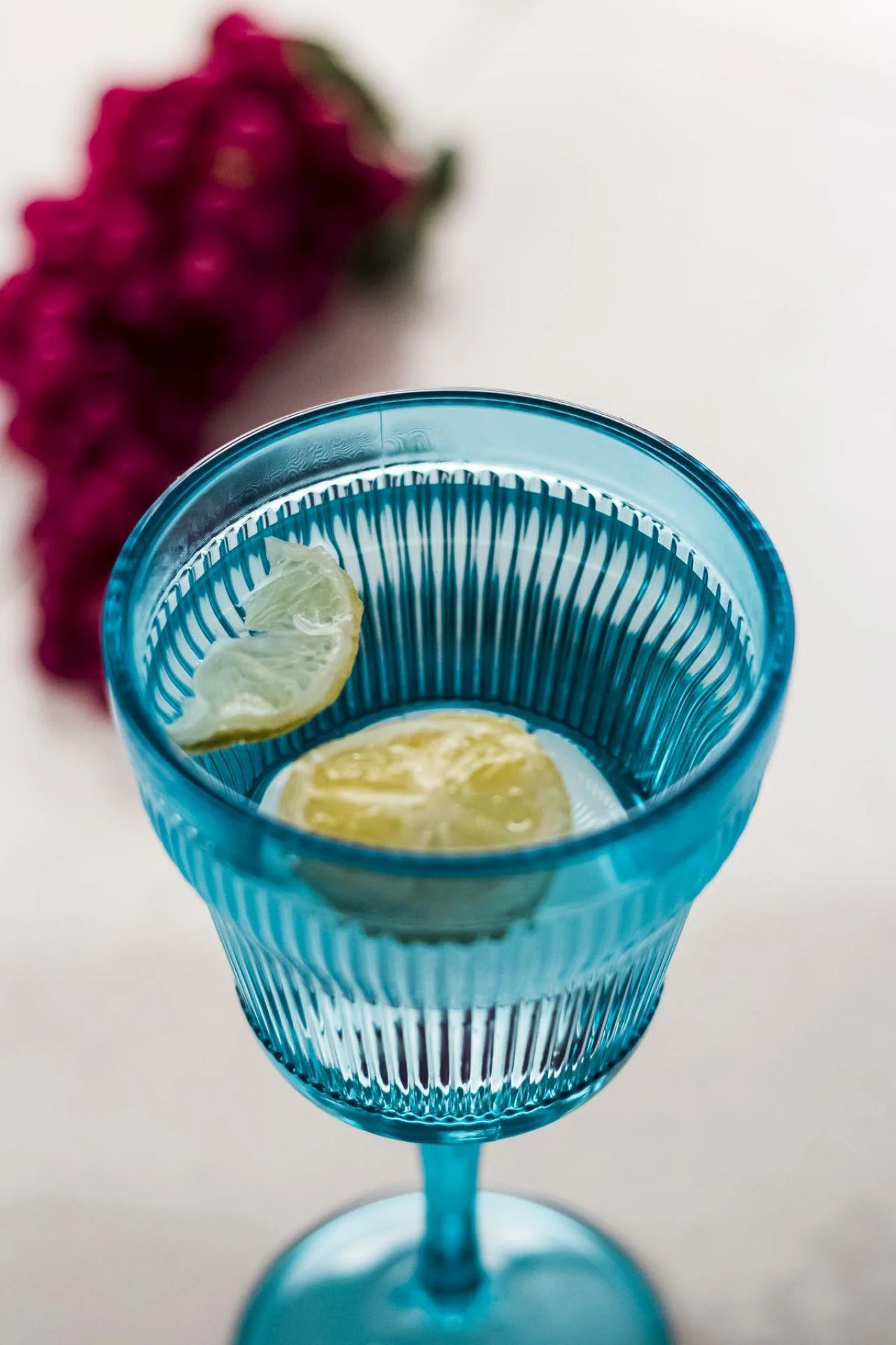Akrilik Aquamarin Tekli Kadeh &amp; Su Meşrubat Kahve Yanı Bardağı 300 ml ( Cam Değildir )