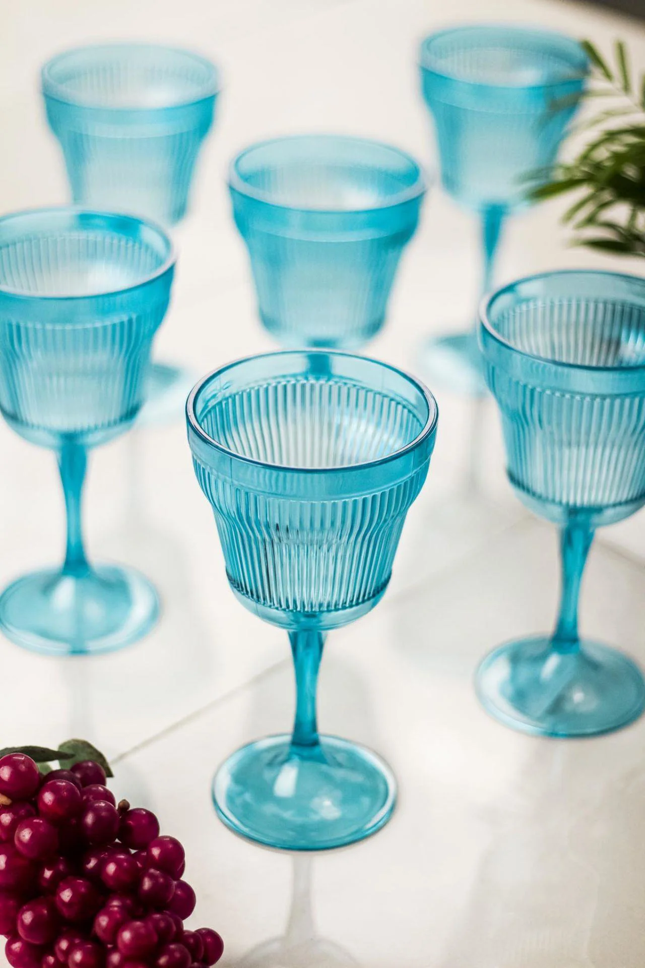 Akrilik Aquamarin Tekli Kadeh &amp; Su Meşrubat Kahve Yanı Bardağı 300 ml ( Cam Değildir )