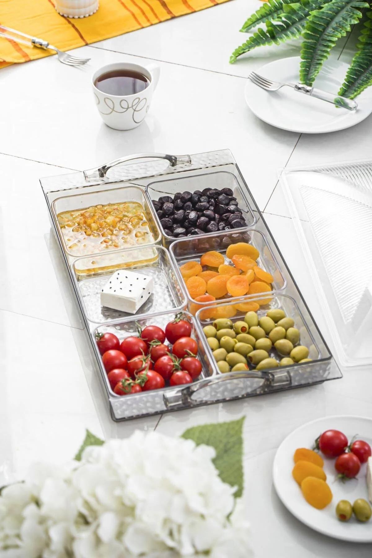 Akrilik Barok Füme Saray Kahvaltılık