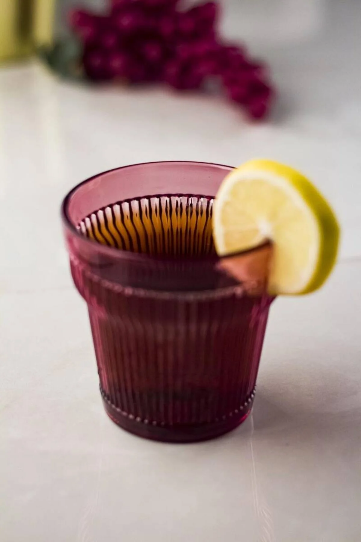 Akrilik Barok Mürdüm Kısa Bardak