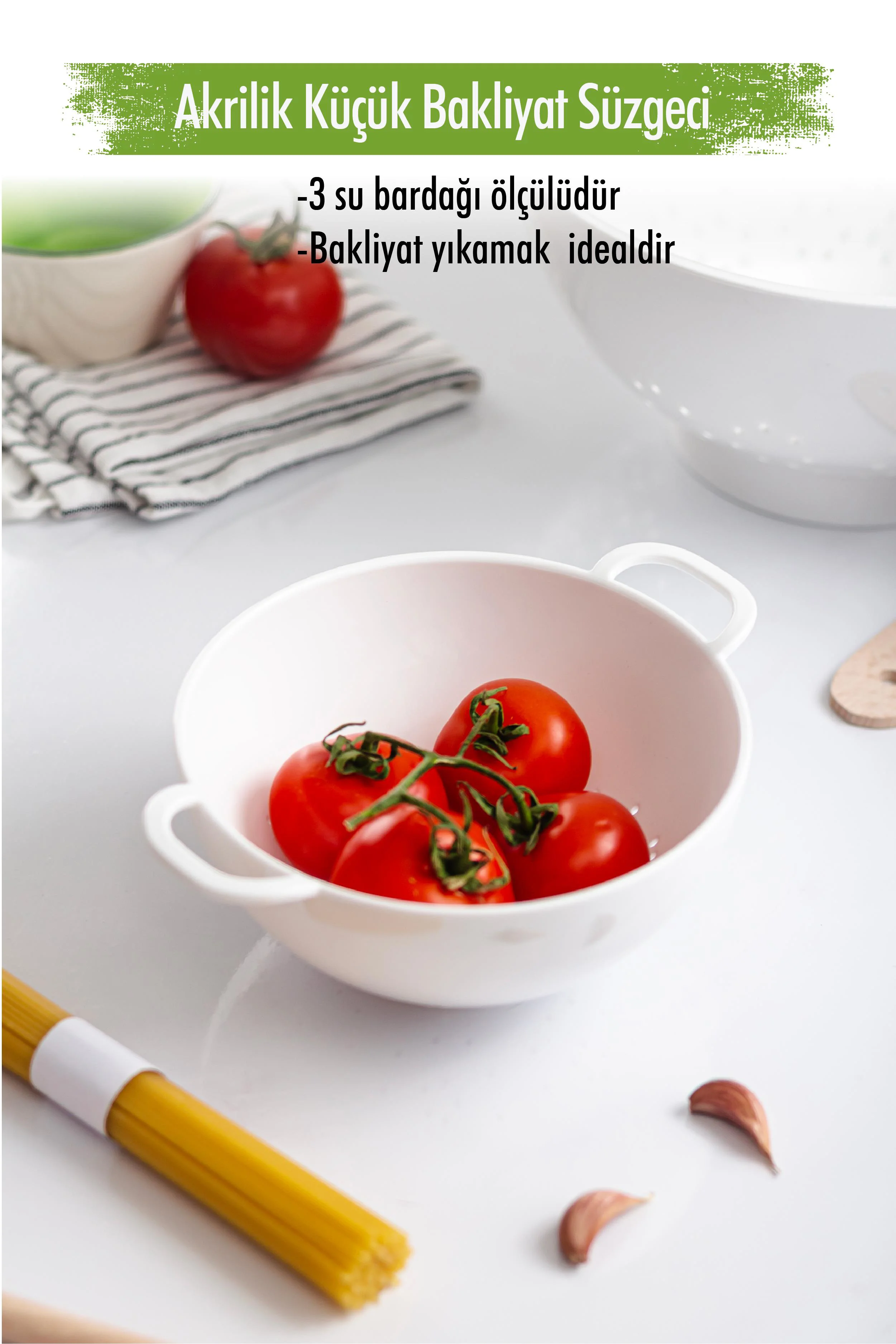 Akrilik Beyaz Mini Pirinç Süzgeçi & Bakliyat Süzgeçi (3 Su Bardağı Ölçülü) Akrilik Beyaz Mini Pirinç Süzgeçi & Bakliyat Süzgeçi (3 Su Bardağı Ölçülü)