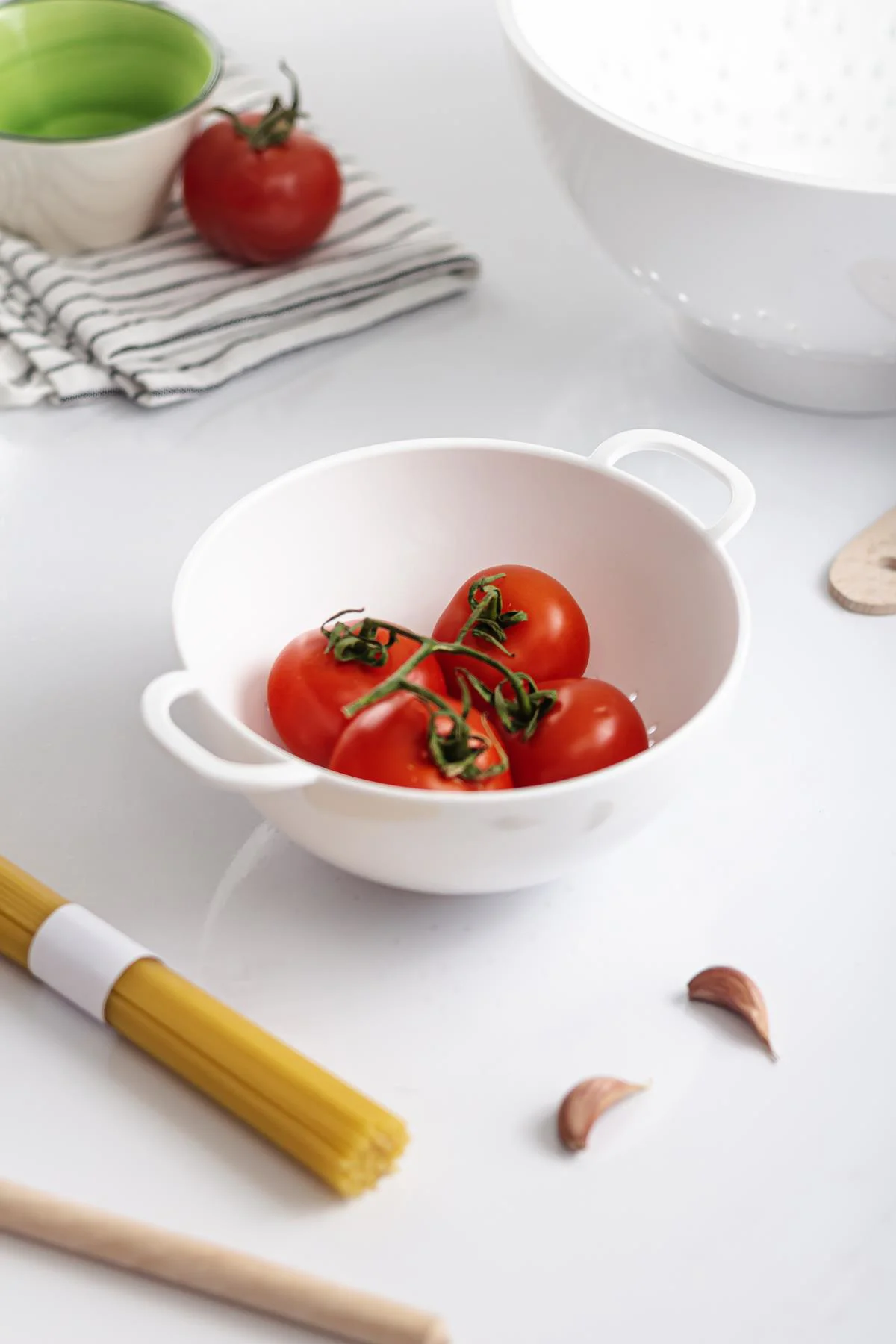 Akrilik Beyaz Mini Pirinç Süzgeci – 3 Su Bardağı Bakliyat Süzgeç