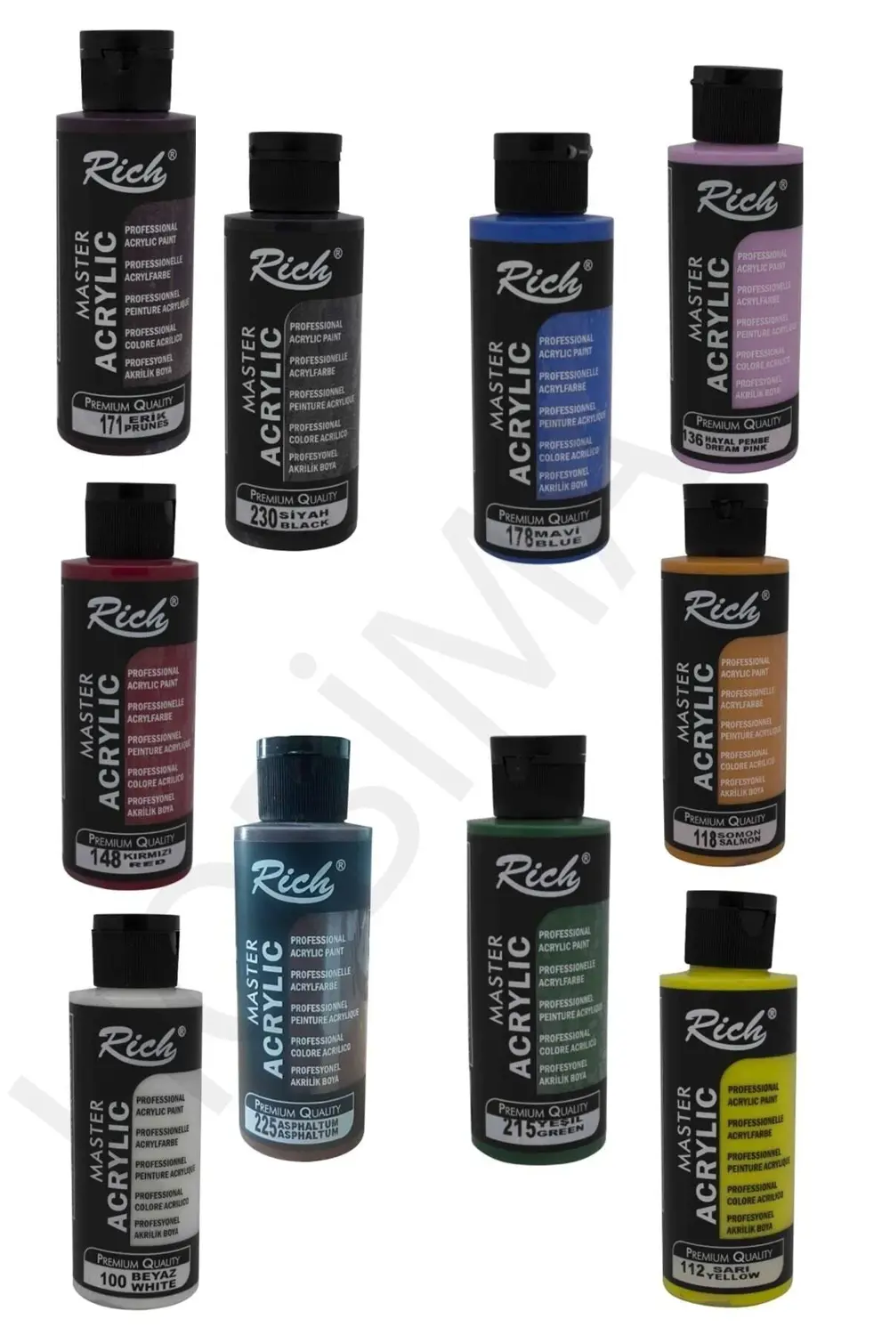 Akrilik Boya 120 Cc 10'lu Set