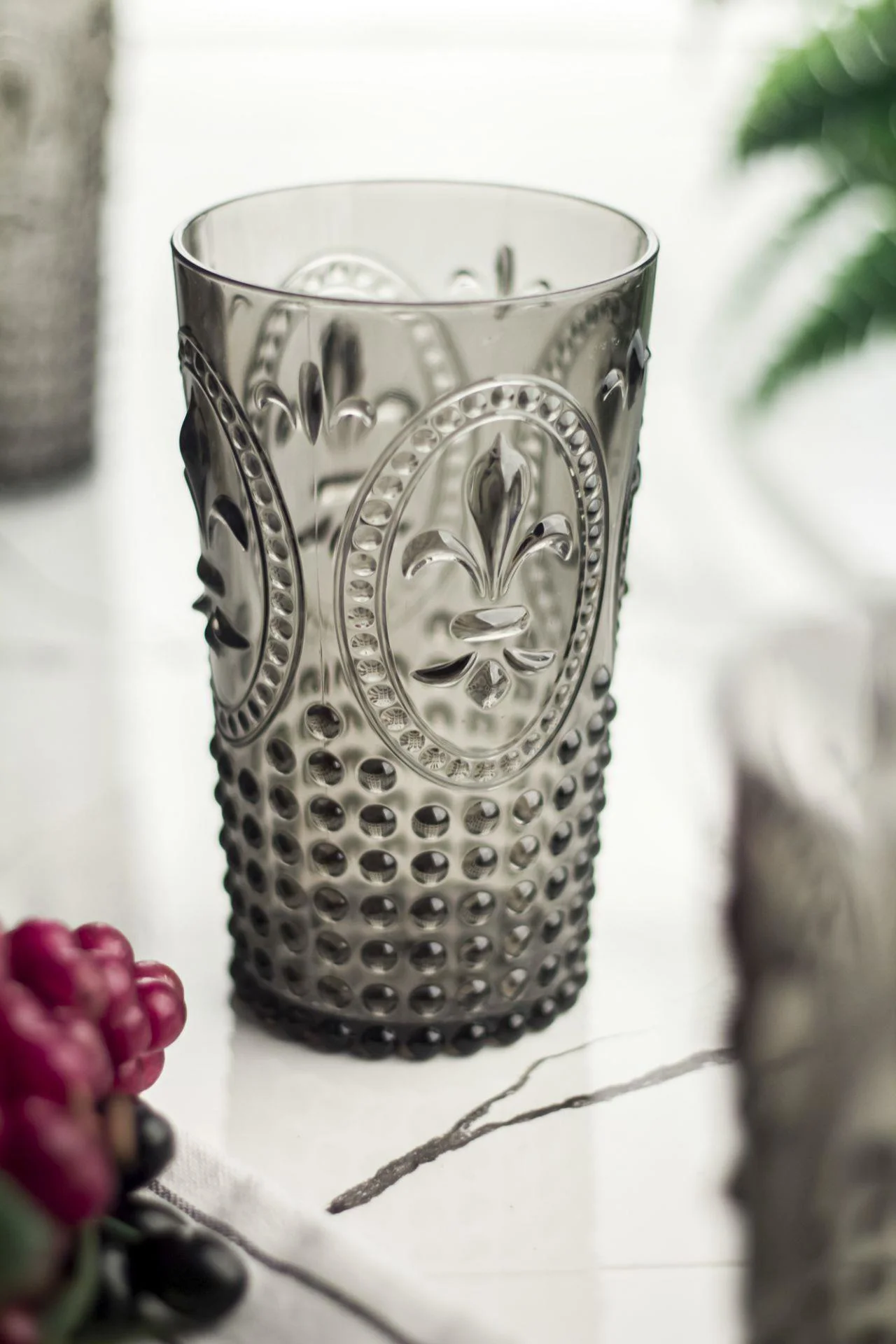 Akrilik Füme 6'lı Uzun Bardak &amp; Su Meşrubat Bardağı 750 ml ( Büyük Boy &amp; Cam Değildir )