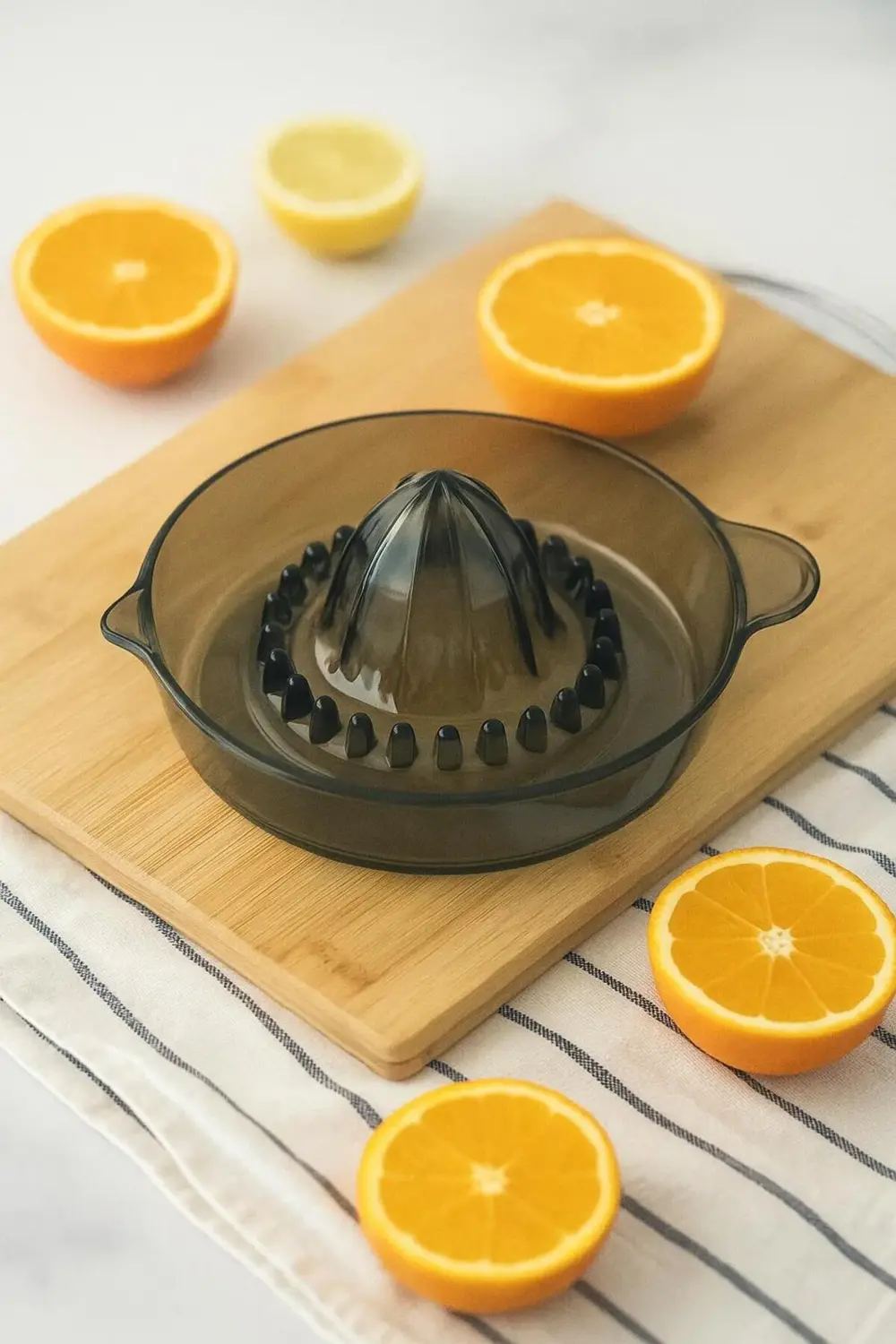 Akrilik Füme Narenciye Limon & Portakal Sıkacağı Pratik Portakal