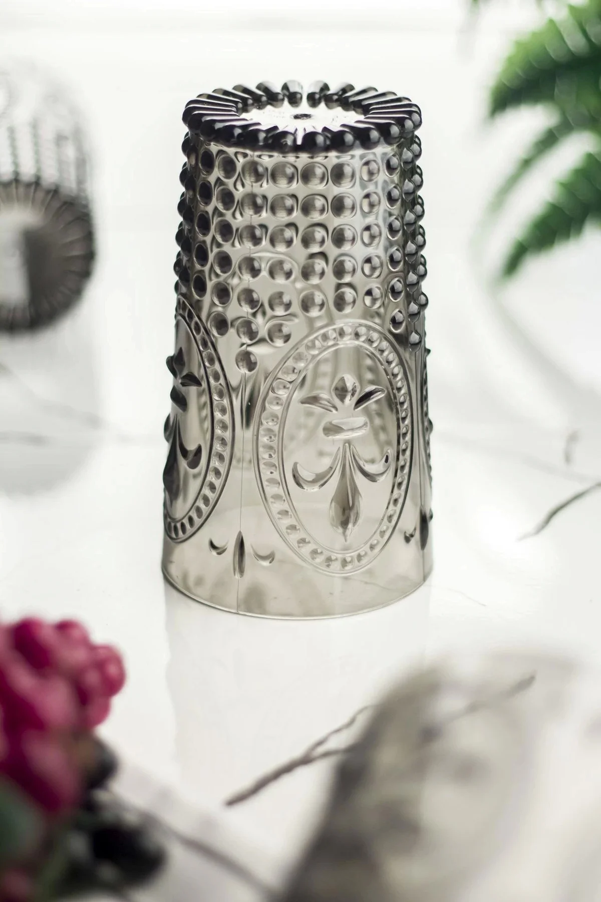 Akrilik Füme Tekli Uzun Bardak & Su Meşrubat Bardağı 750 ml ( Büy