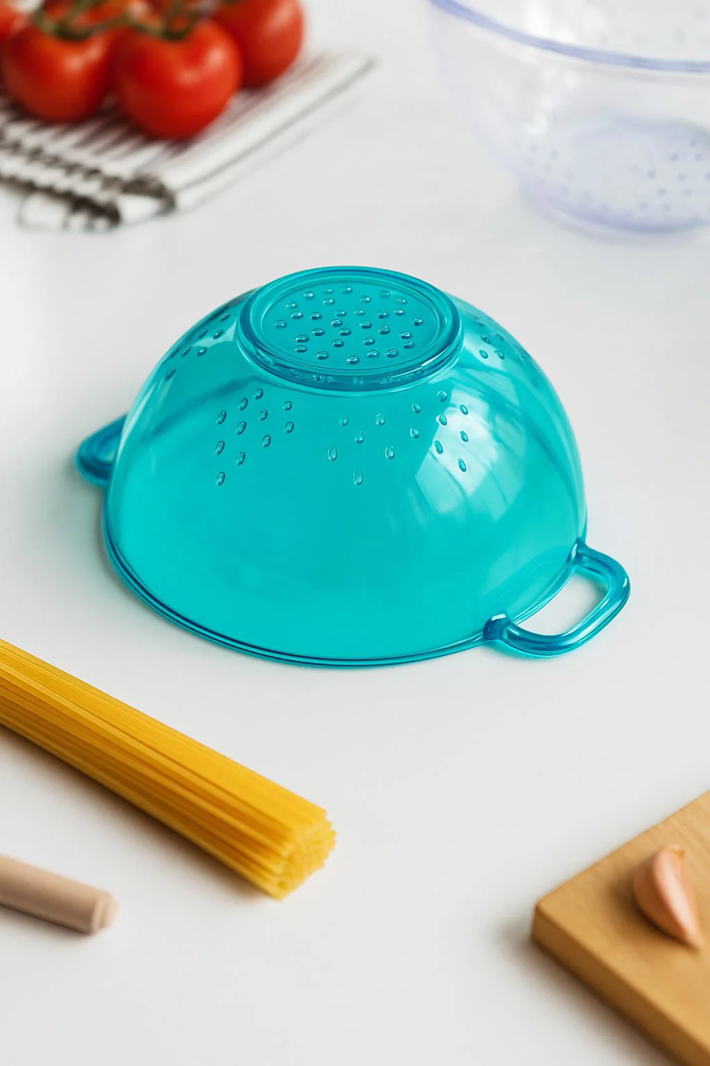 Akrilik Mini Pirinç Süzgeçi – 3 Su Bardağı Bakliyat Süzgeç, Aquamarin Renk