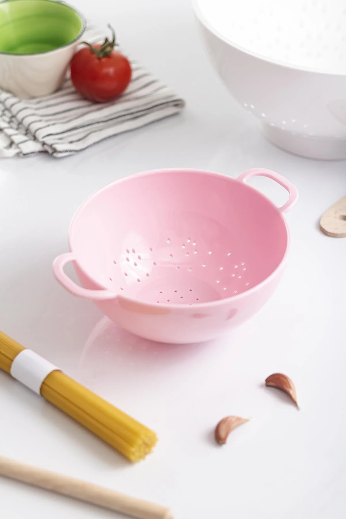 Akrilik Mini Süzgeç – Soft Pembe Pirinç & Bakliyat Süzgeç (3 Su Bardağı)