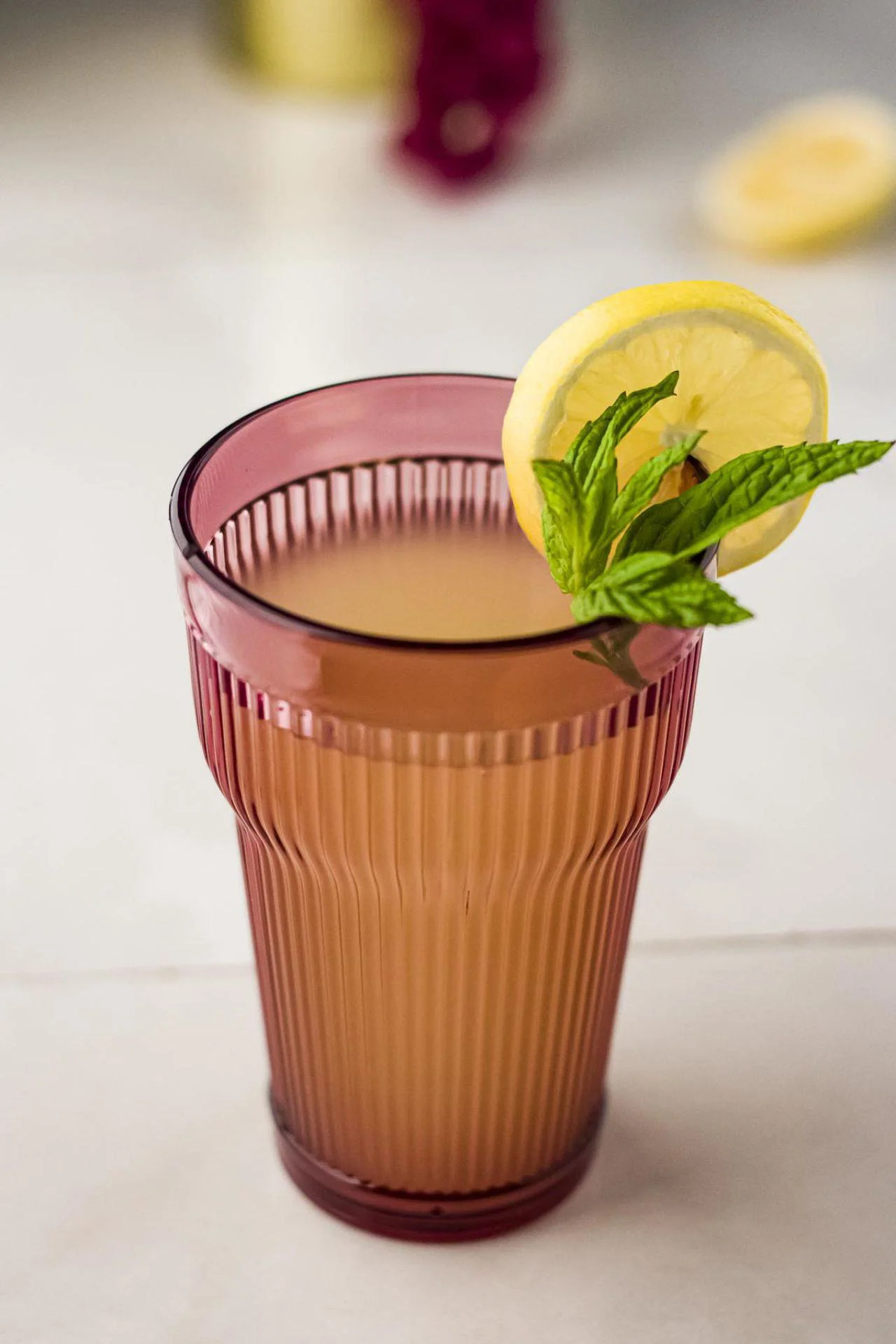 Akrilik Mürdüm 6'lı Uzun Bardak &amp; Su Meşrubat Bardağı 400 ml ( Cam Değildir )