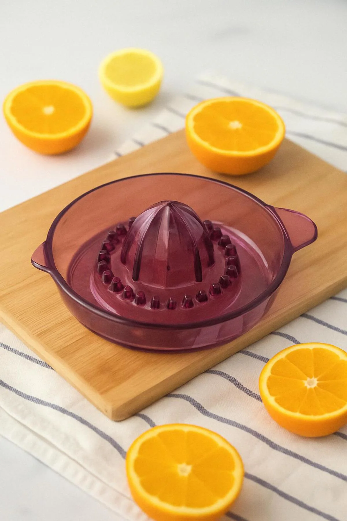 Akrilik Mürdüm Narenciye Limon & Portakal Sıkacağı Pratik Portaka