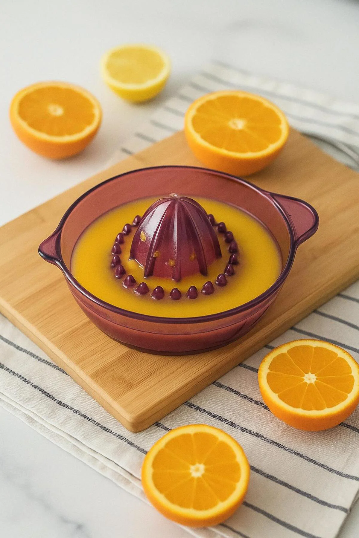 Akrilik Mürdüm Narenciye Limon & Portakal Sıkacağı Pratik Portaka