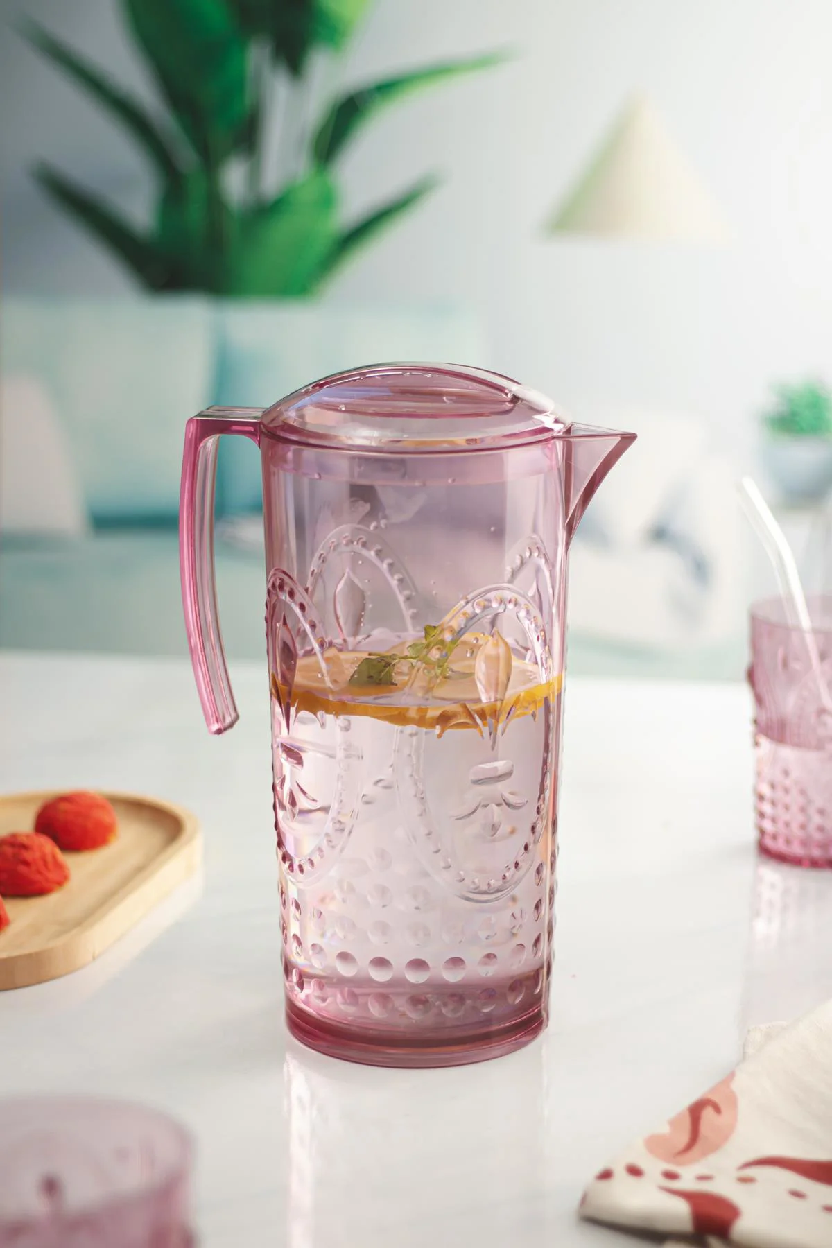 Akrilik Mürdüm Sürahi 2,3 lt Ve 6'lı & Su Meşrubat Kahve Yanı Bardağı 400 ml Seti ( Cam Değildir ) Akrilik Mürdüm Sürahi 2,3 lt Ve 6'lı & Su Meşrubat Kahve Yanı Bardağı 400 ml Seti ( Cam Değildir )