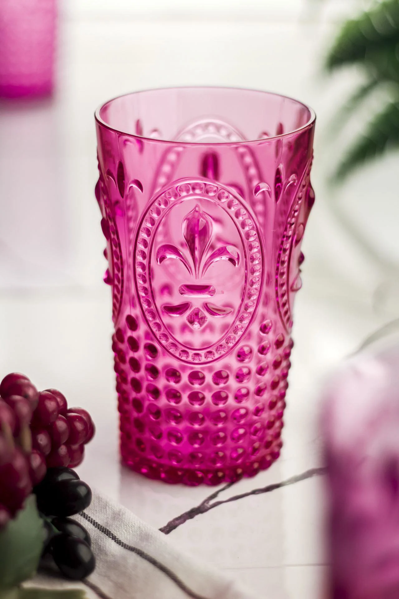 Akrilik Pembe Uzun Bardak 750ml – Kırılmaz Su & Meşrubat Bardağı