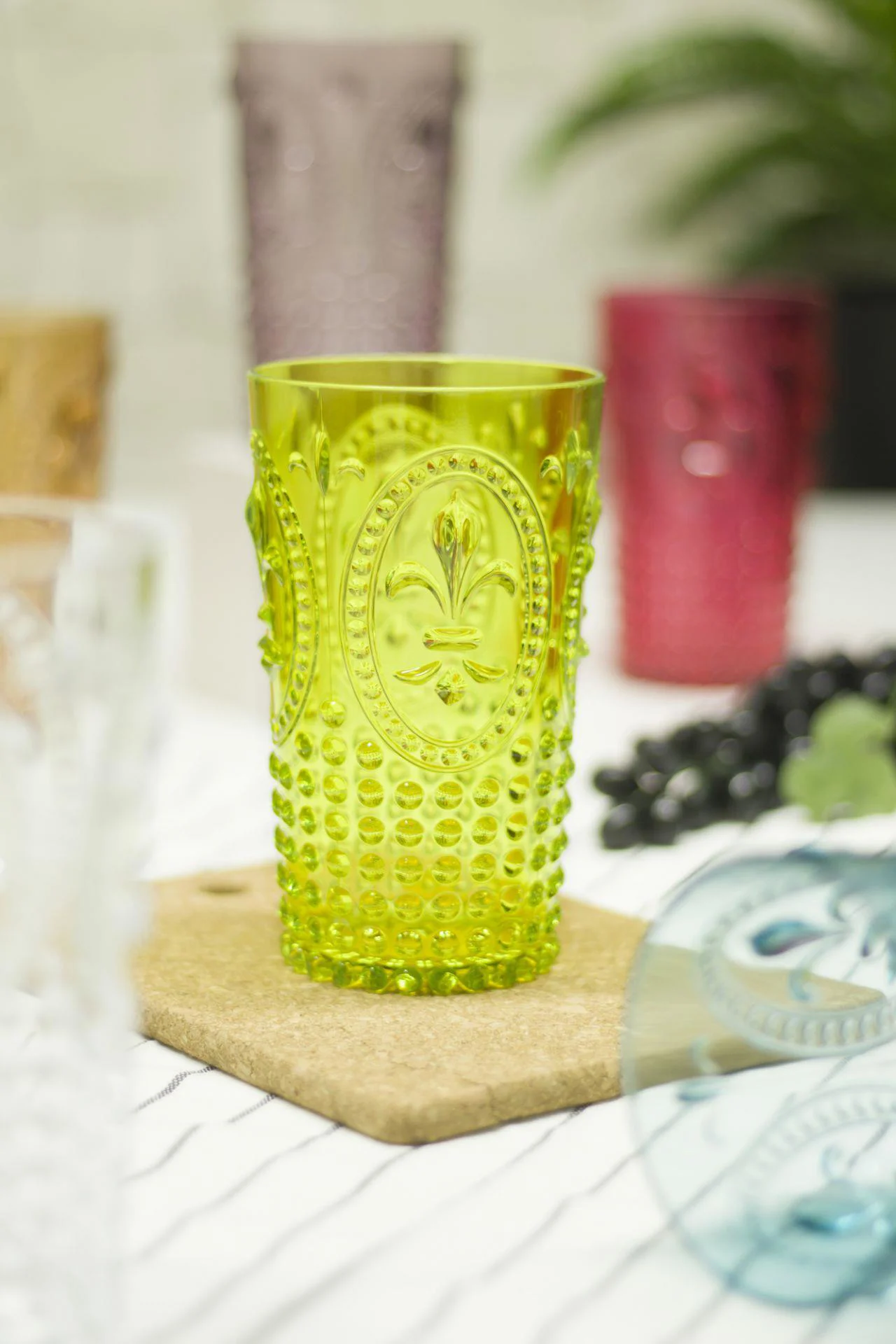 Akrilik Renkli 6'lı Uzun Bardak &amp; Su Meşrubat Bardağı 750 ml ( Büyük Boy &amp; Cam Değildir )