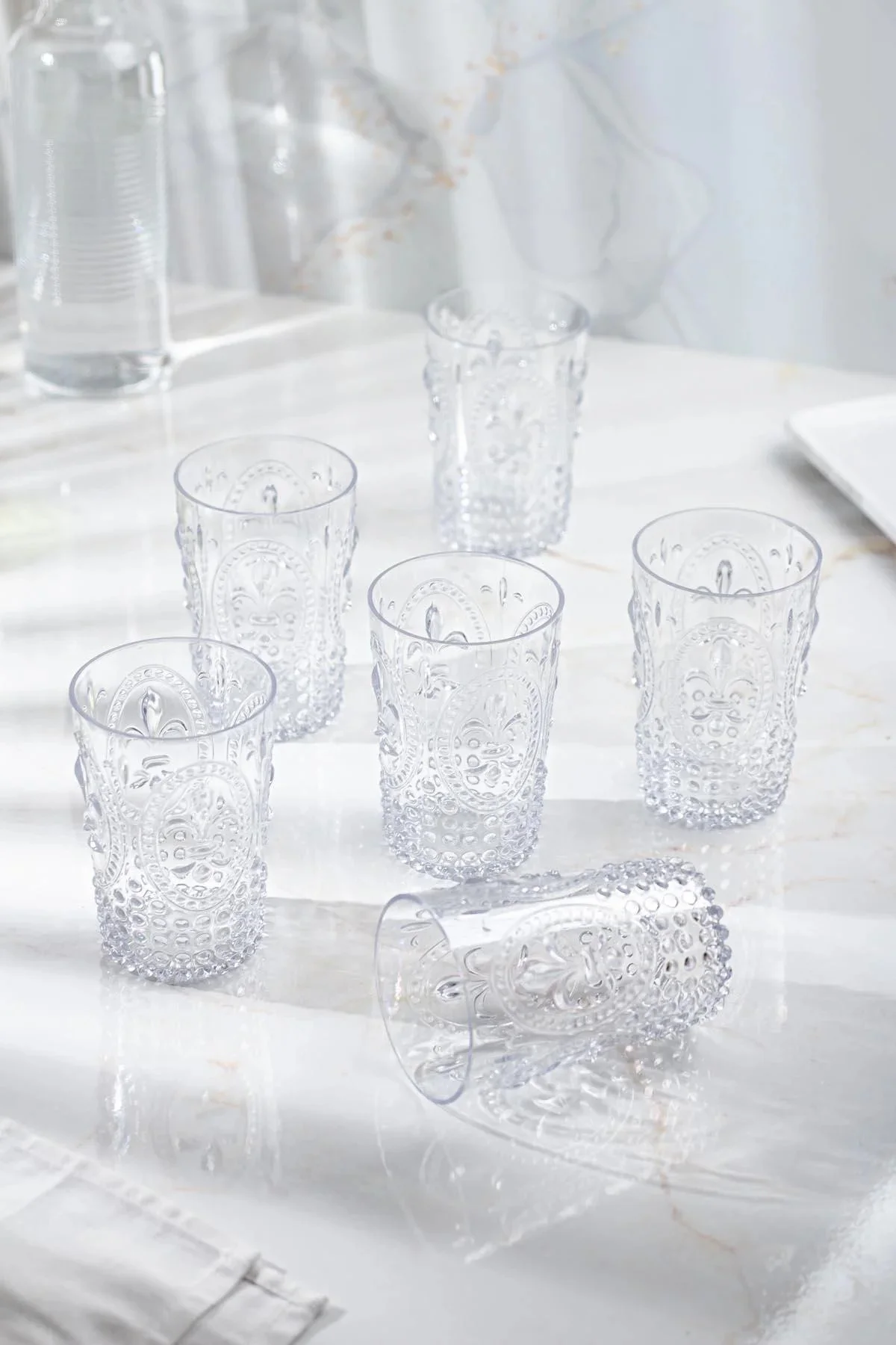 Akrilik Şeffaf Tekli Kısa Bardak & Su Meşrubat Kahve Yanı Bardağı 400 ml ( Cam Değildir )
