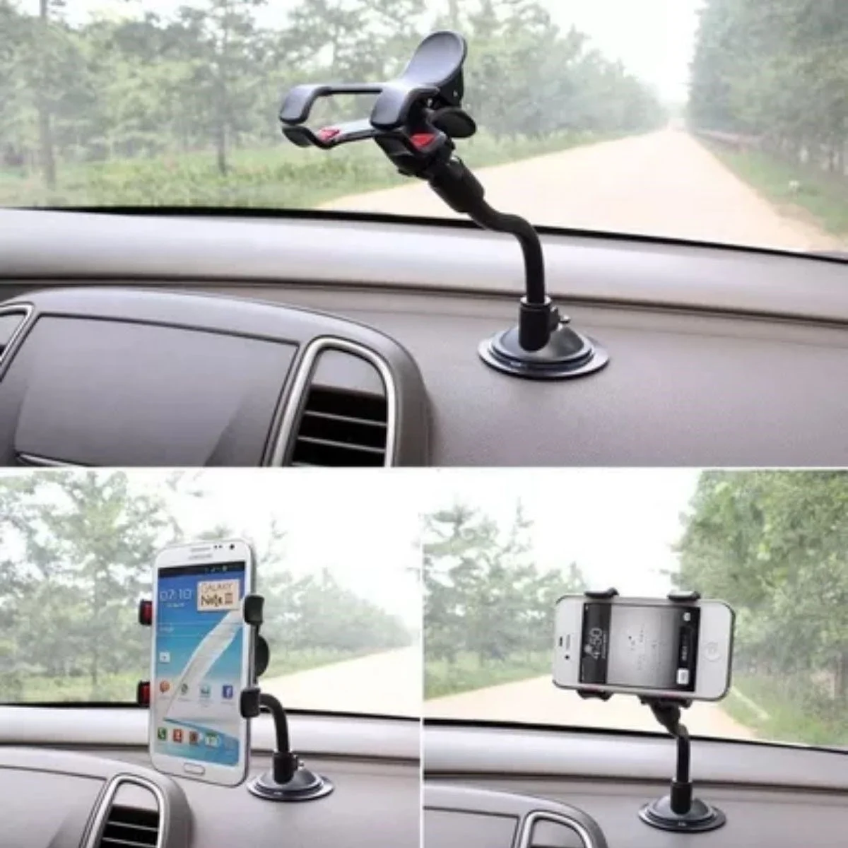 Akrobat Cama Sabitlenen Güçlü Vakumlu 360 Derece Dönen Tüm Modellere Uyan Oto Telefon Tutucu Bx40