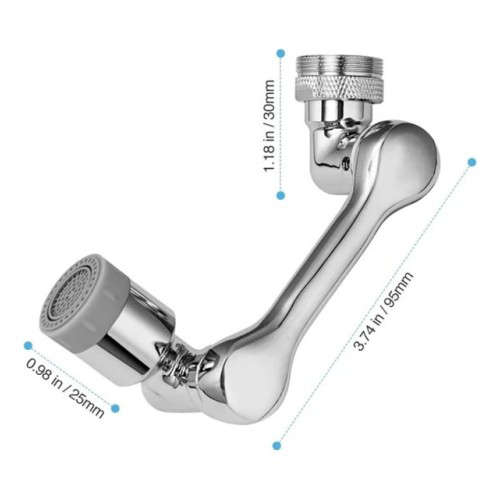 Akrobat Musluk Başlığı 1080° Dönebilen, 2'li Mod Köpük & Sprey 3