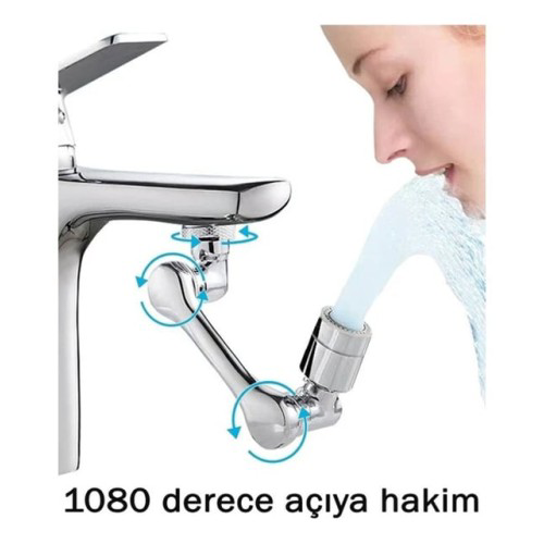 Akrobat Musluk Başlığı 1080° Dönebilen, 2'li Mod Köpük & Sprey 3