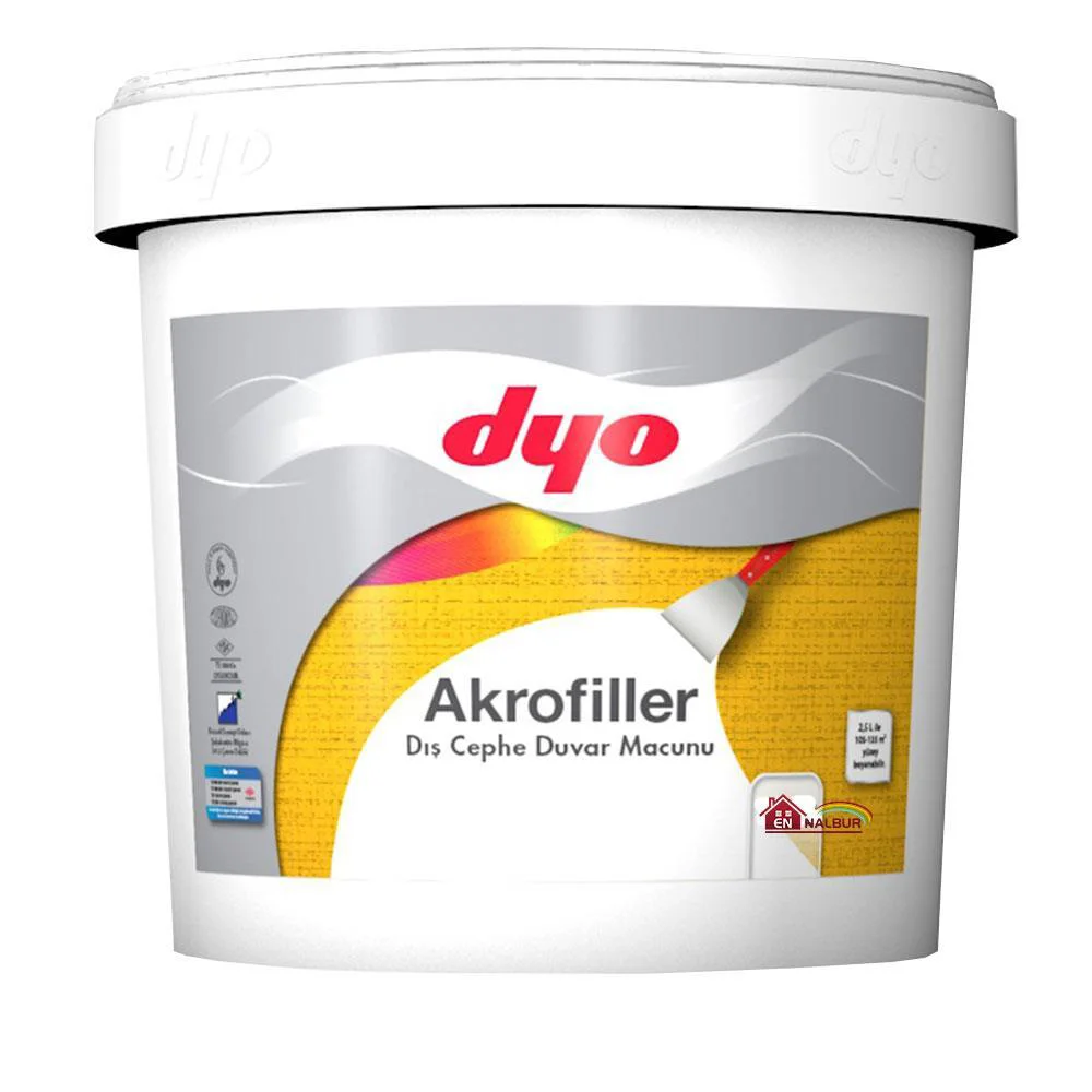 Akrofiller Dış Cephe Macunu 4,5 Kg Beyaz