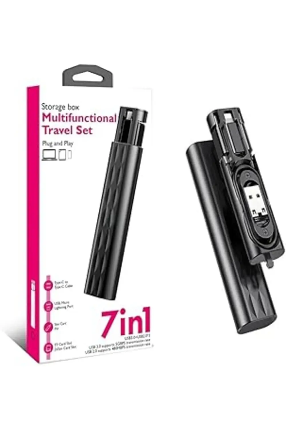 Aksesaurcı 7 In 1 Çok Işlevli Usb C Adaptör Seti Type-c, Usb, Mic