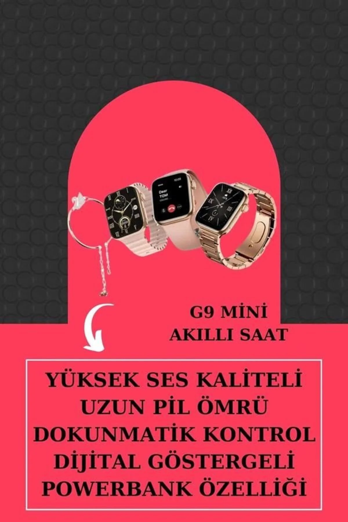 Aksesuar Hediyeli Akıllı Saat Ve Dijital Göstergeli Powerbankli Bluetooth Kulaklık