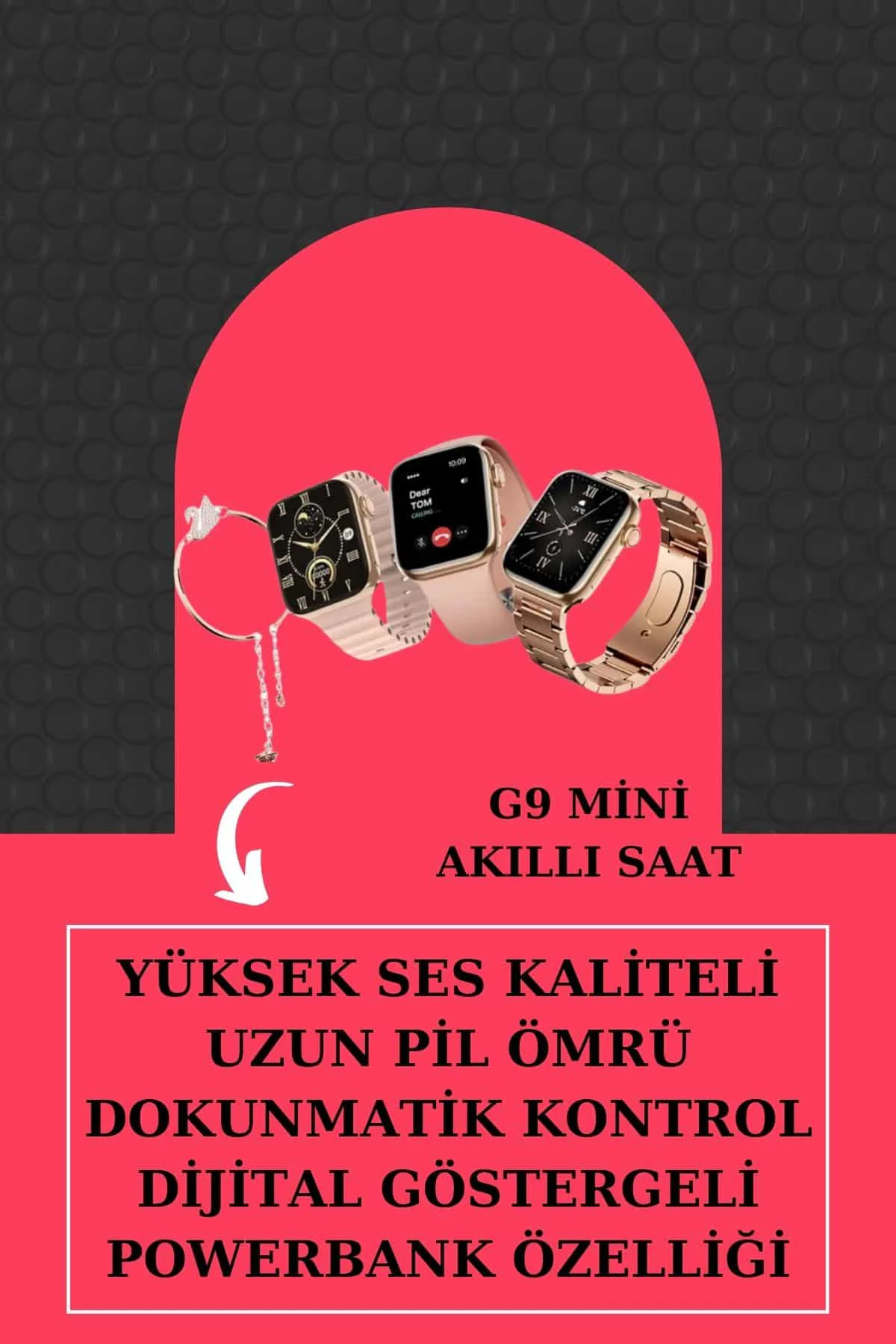 Aksesuar Hediyeli Akıllı Saat ve Dijital Göstergeli Powerbankli Bluetooth Kulaklık