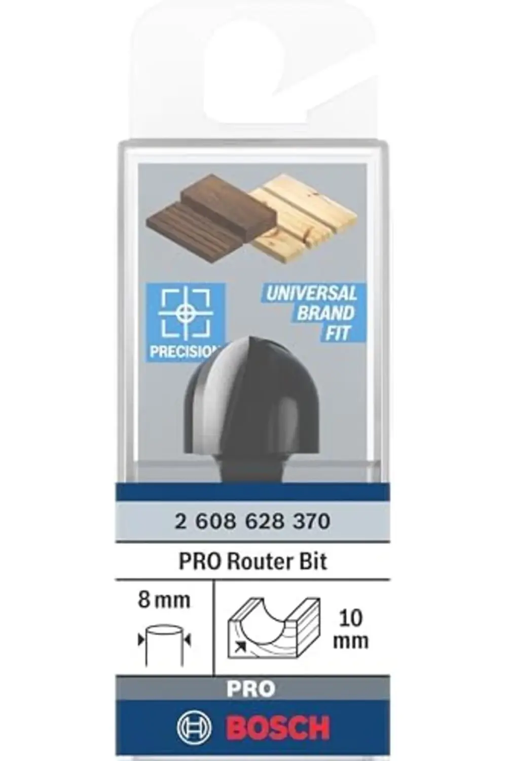 aksesuarı 2608628370 oyuklu freze Ç 8 mm, R1 10 mm, Çap 20 mm, L