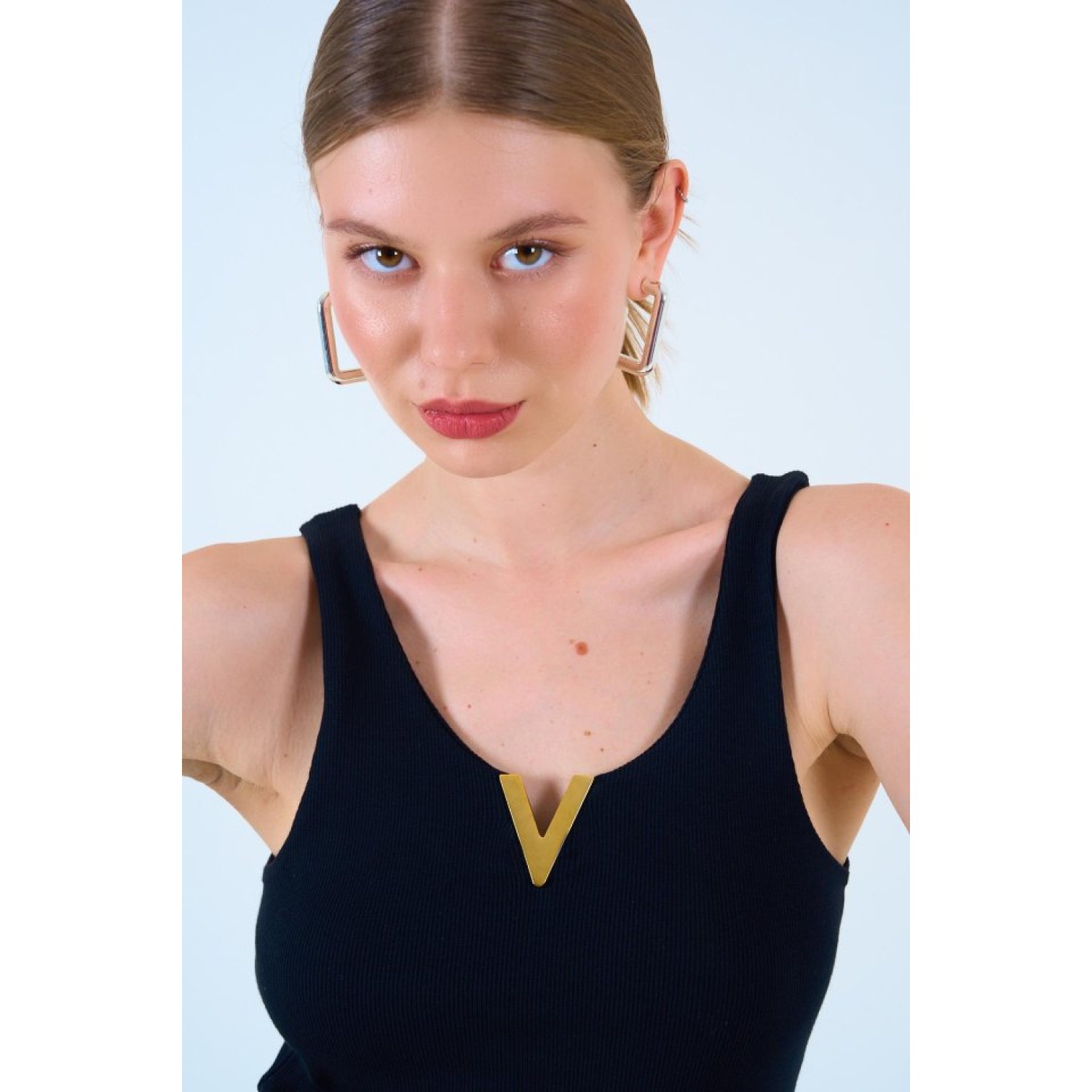 Aksesuarlı Atlet - Siyah