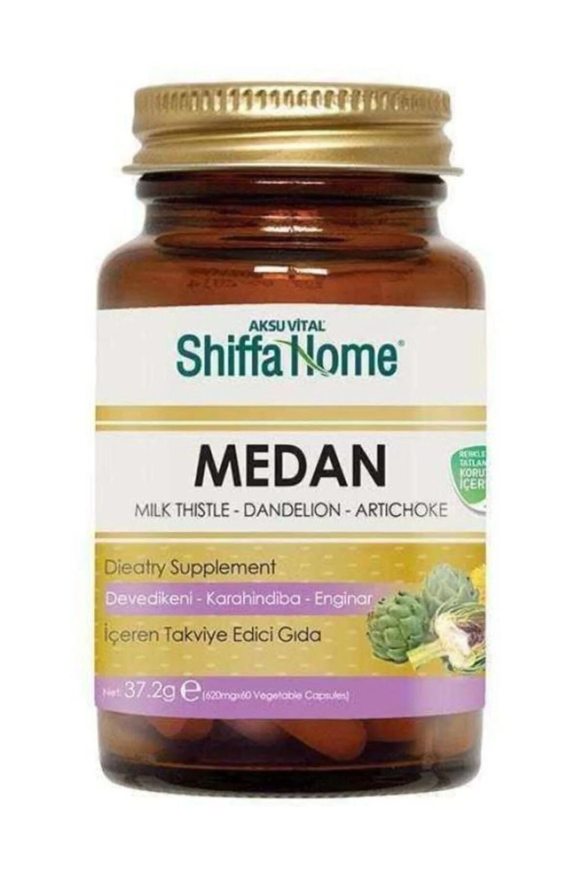 Aksu Vital Medan Deve Dikeni Karahindiba Enginar 620 Mg 60 Kapsül