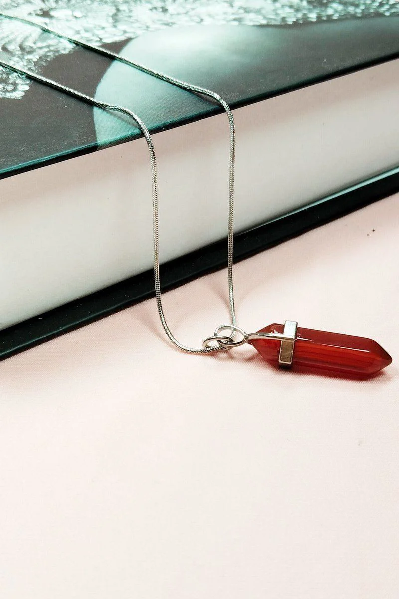 Aktaş Doğal Taşlı Kolye - El Yapımı Akik Kolye, 3.5 cm Uç, 20 cm Zincir, Hediye Kutulu Fiyatı, Yorumları ve Özellikleri